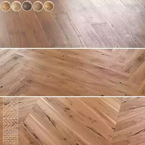 Boen Oak Parquet - Herringbone -Chevron and Linear -Set of 5