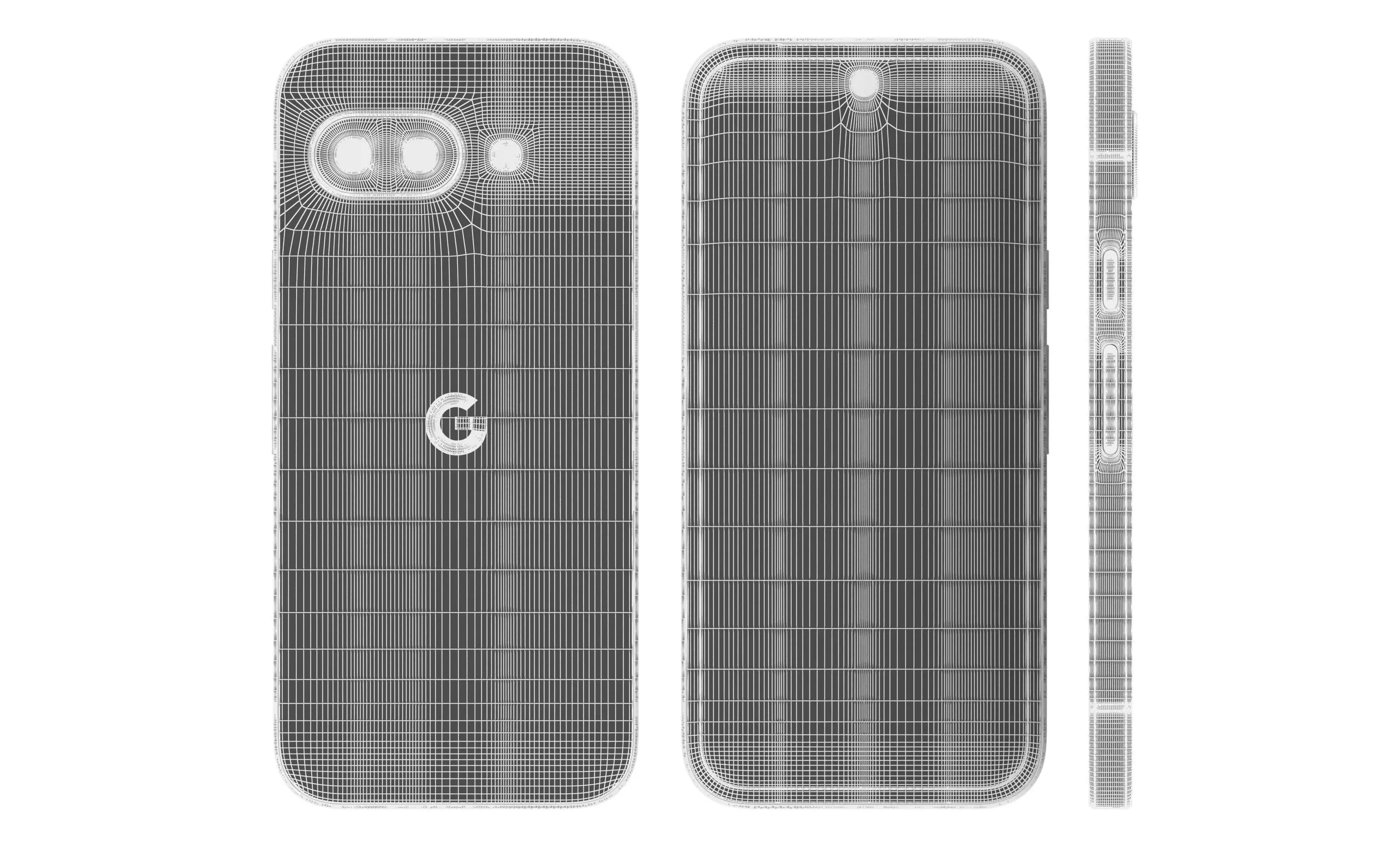 Google Pixel 9a Porcelain High Poly  3D model_10