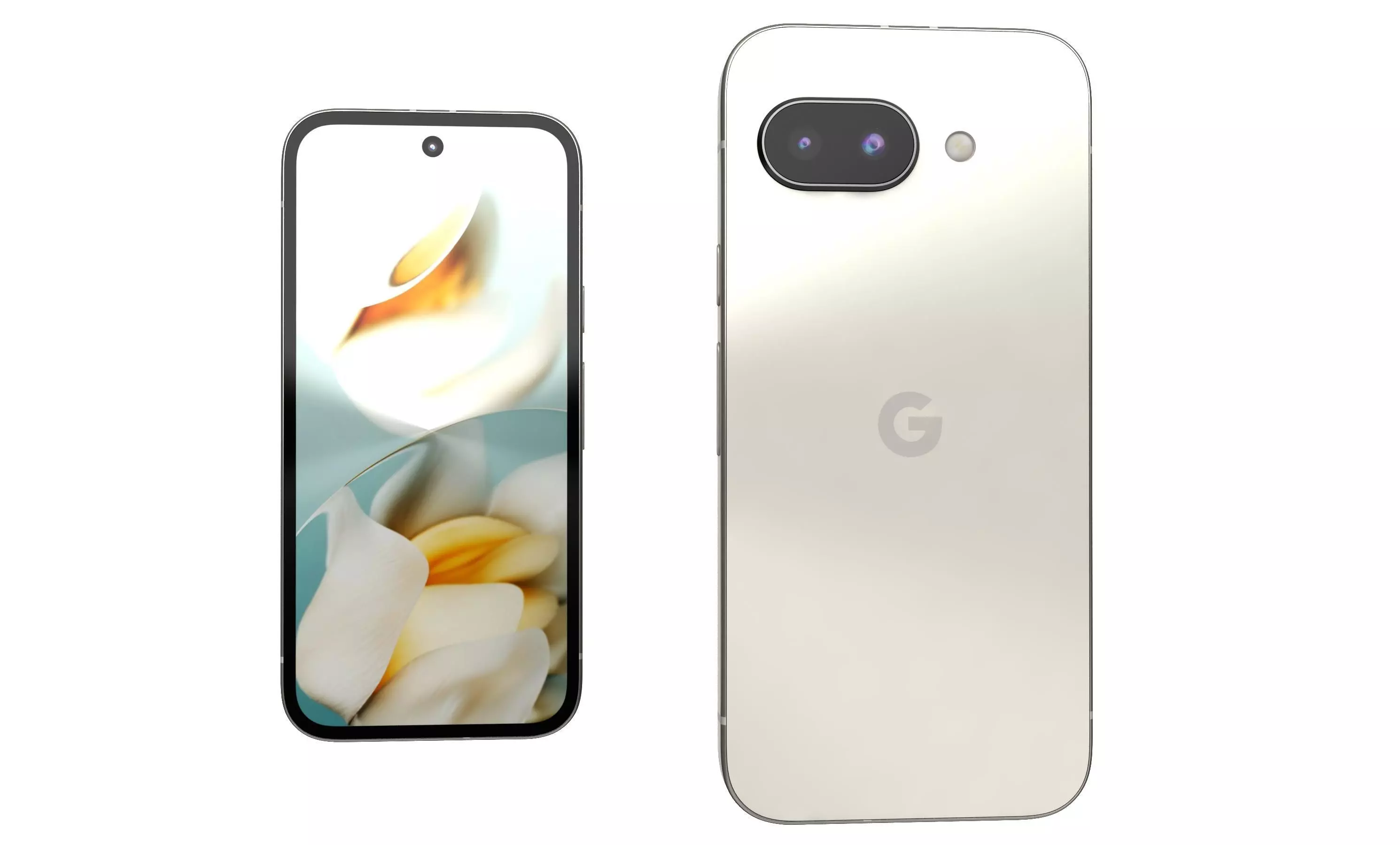 Google Pixel 9a Porcelain High Poly  3D model_1