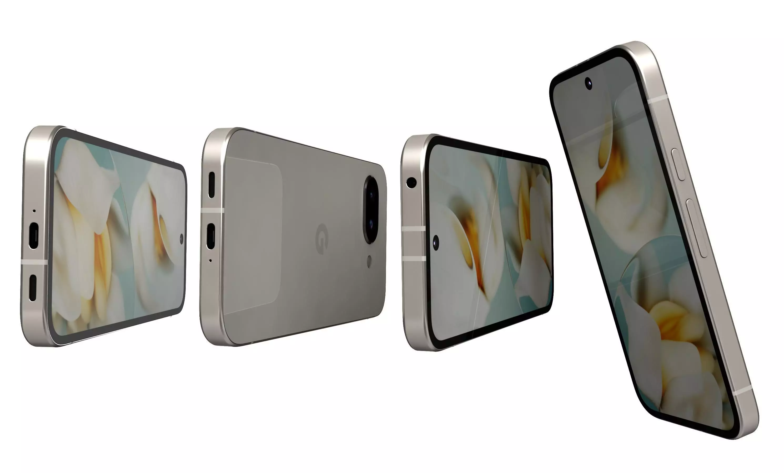 Google Pixel 9a Porcelain High Poly  3D model_5