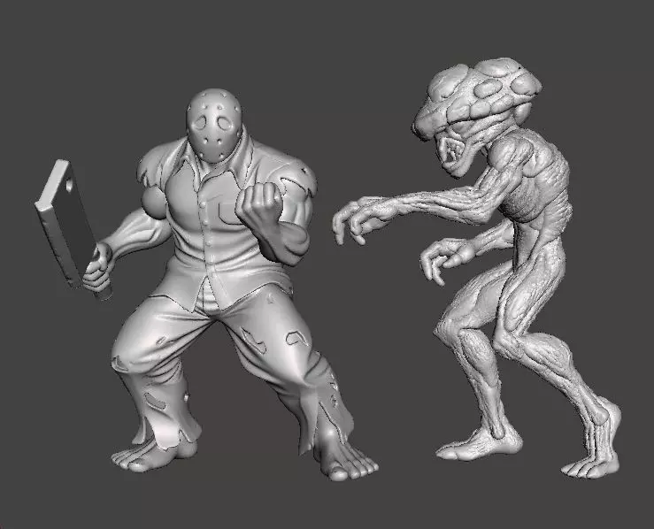 TOP HEAVY MODEL FIGURE FOR HORROR AND FANTASY GAMES RPG DND 3D print model_2