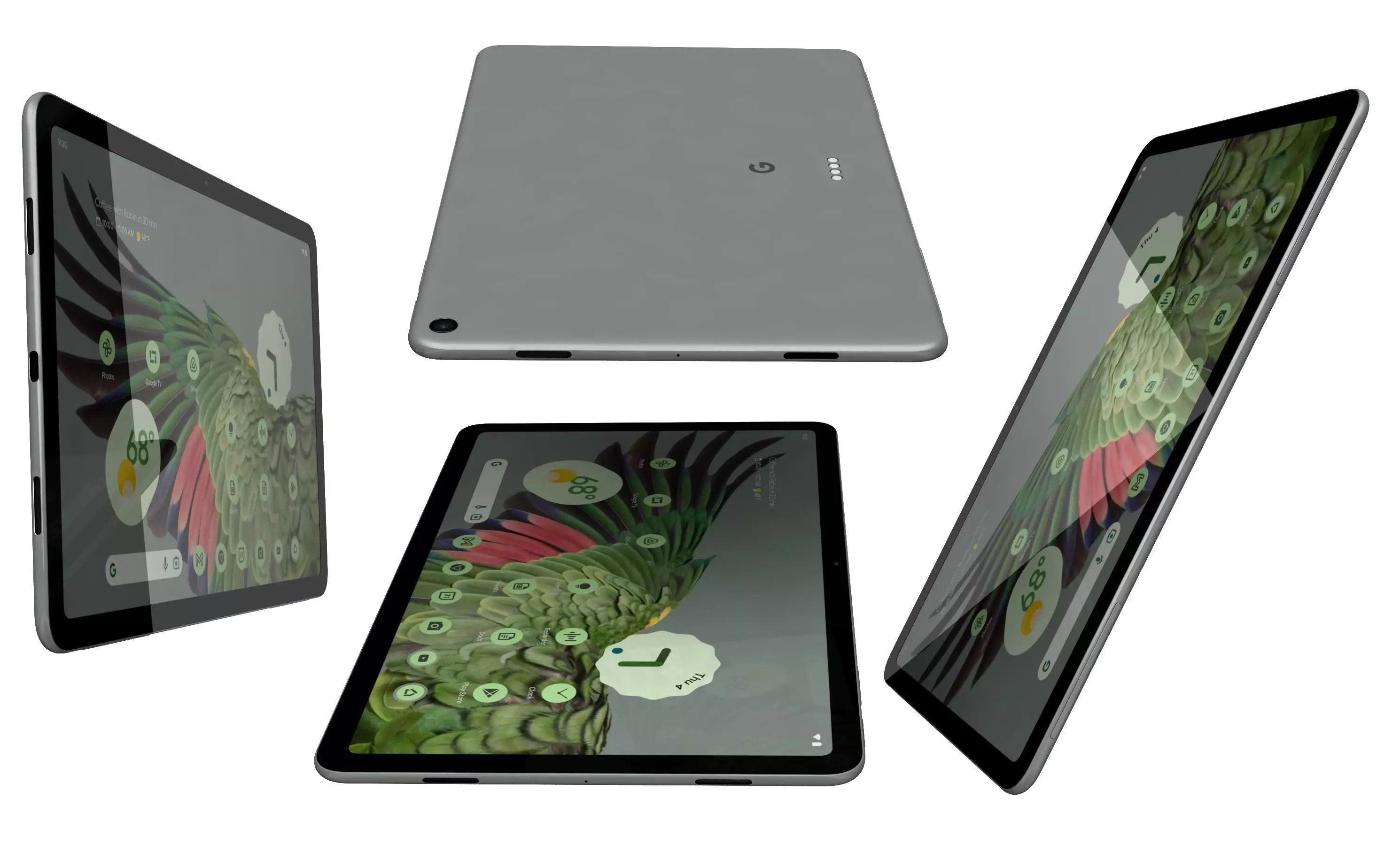 Google Pixel Tablet Gray High Poly  3D model_7