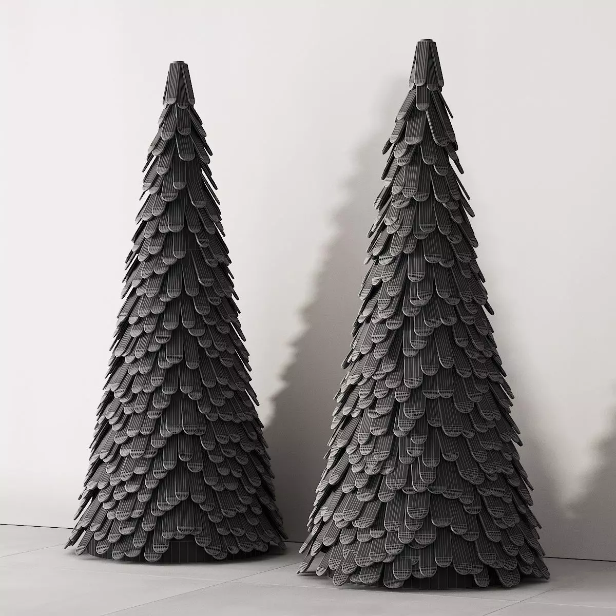 238 happy new year 02 modern christmas trees 02 3D model 3D model_11