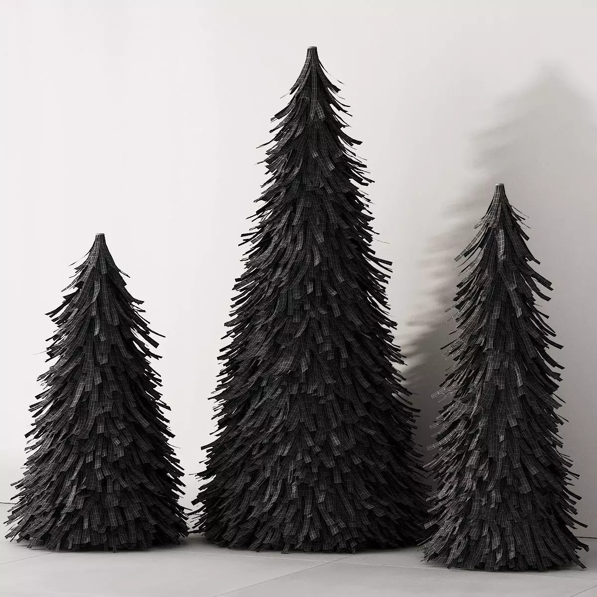 238 happy new year 02 modern christmas trees 02 3D model 3D model_10