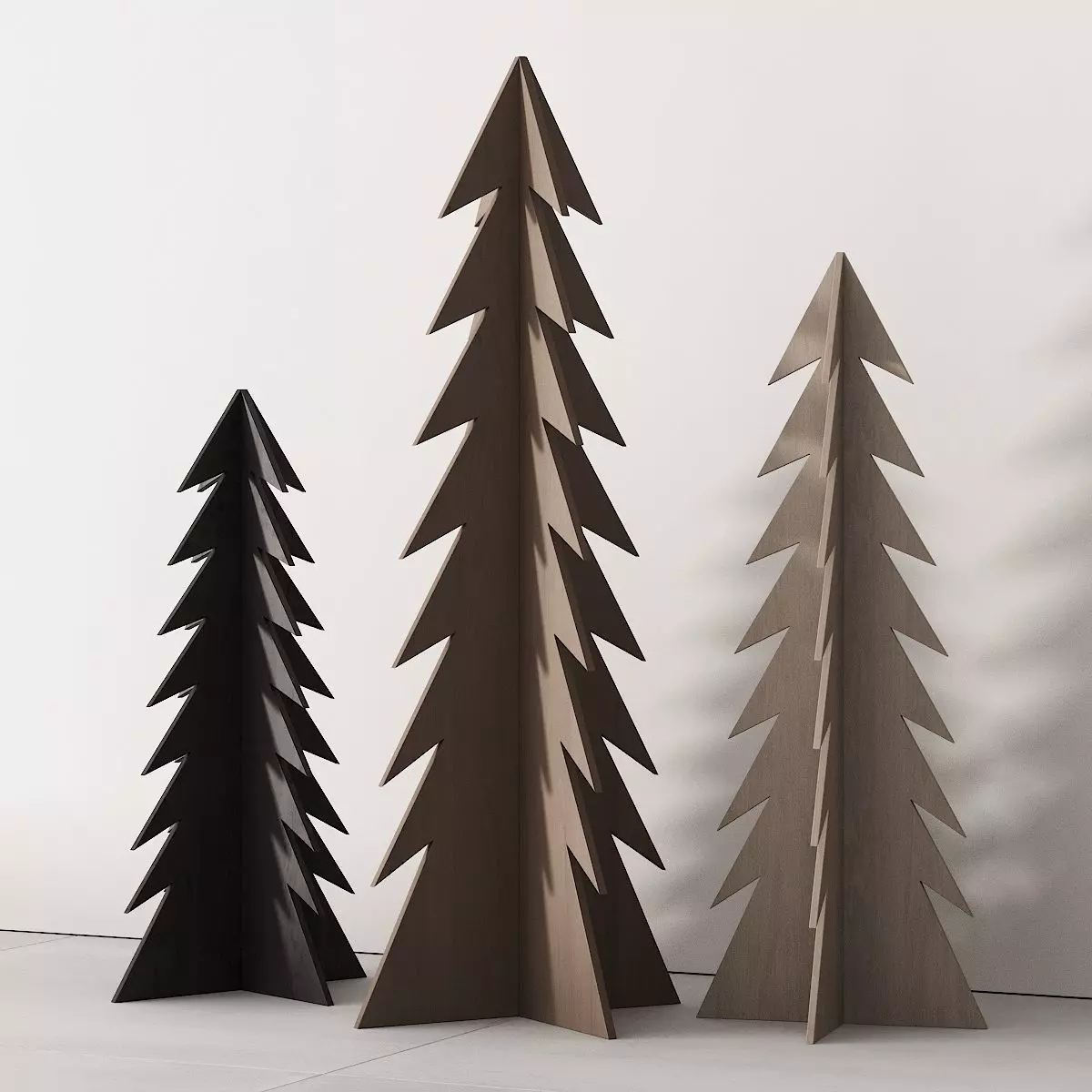 238 happy new year 02 modern christmas trees 02 3D model 3D model_4