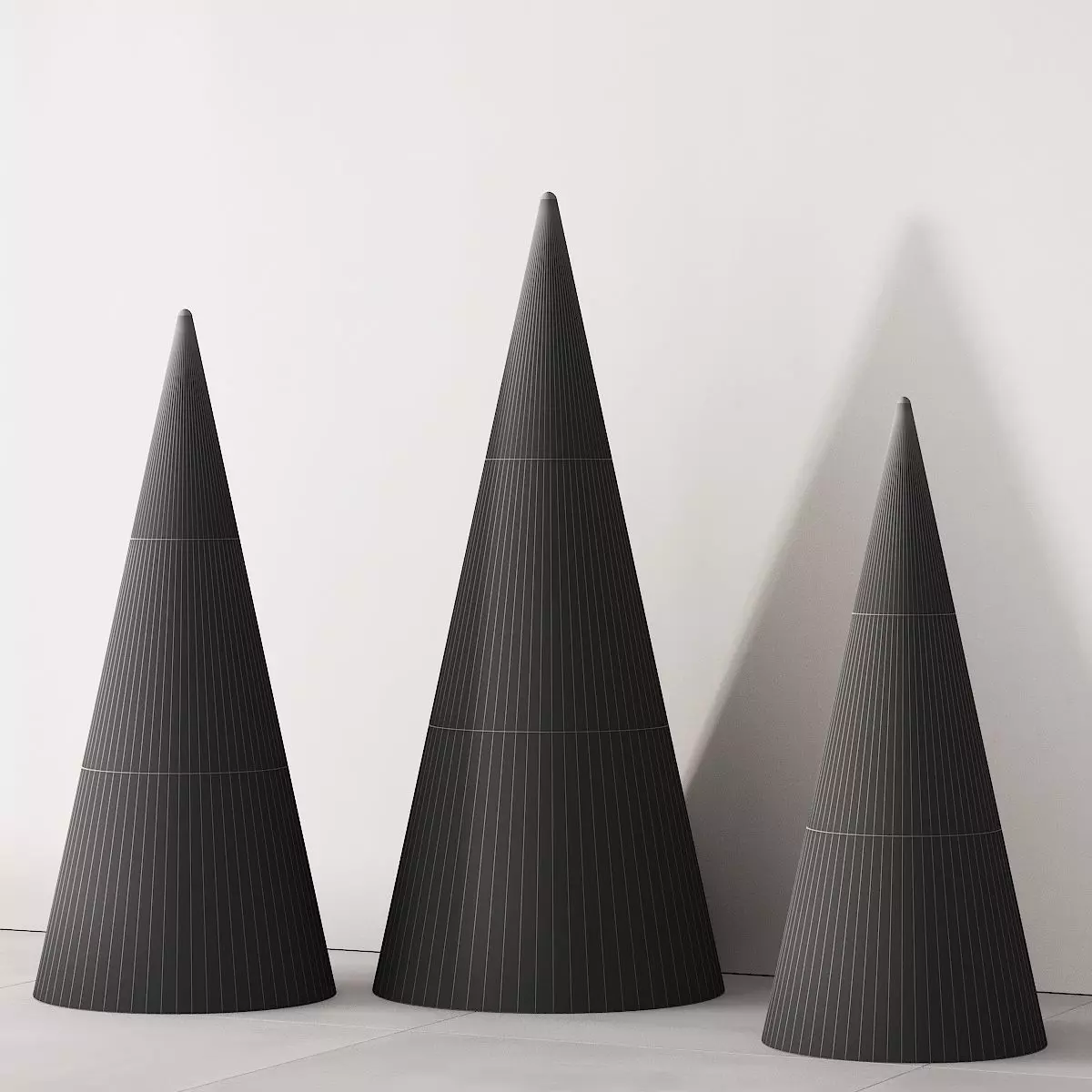 238 happy new year 02 modern christmas trees 02 3D model 3D model_9