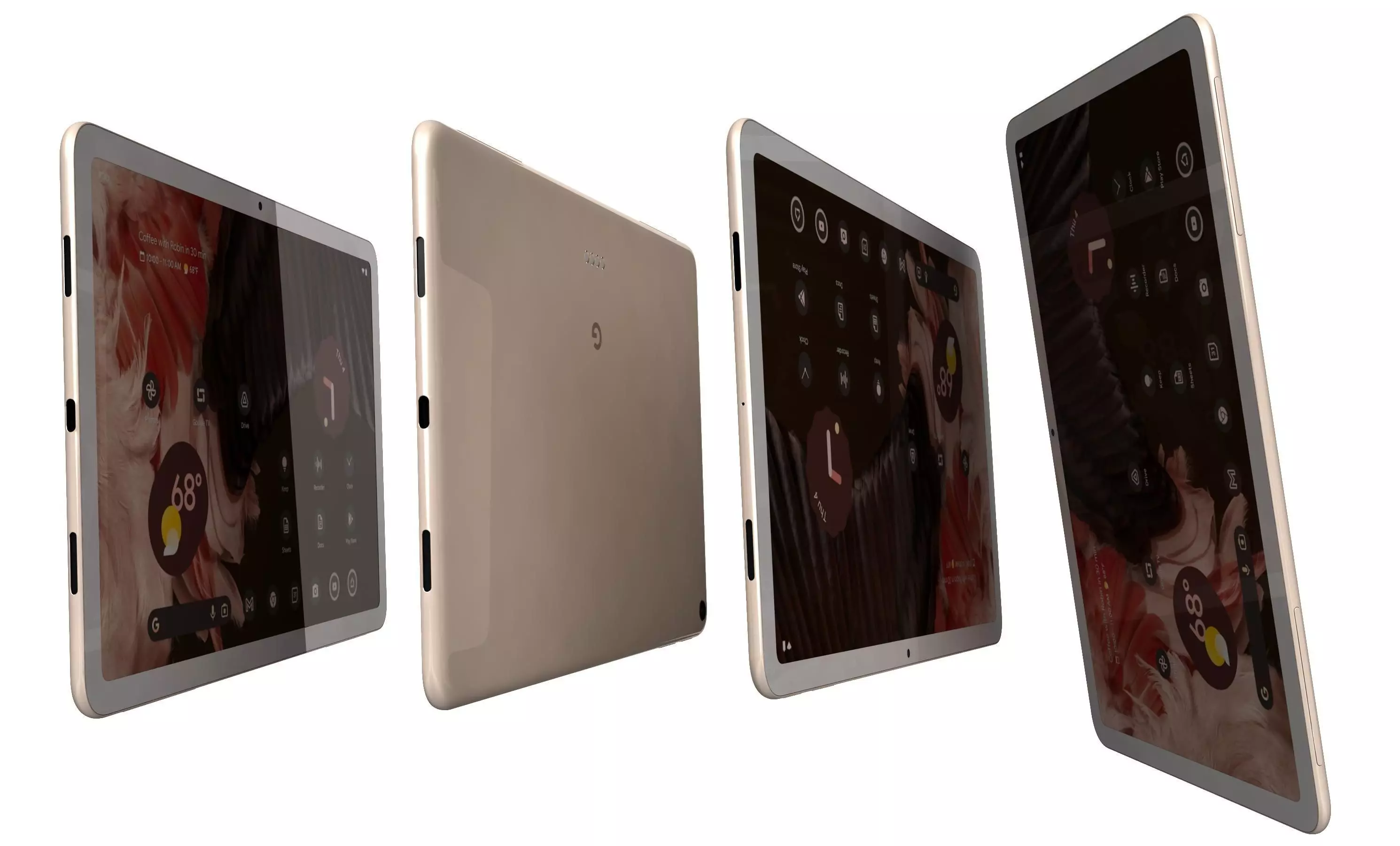 Google Pixel Tablet Pink High Poly  3D model_6