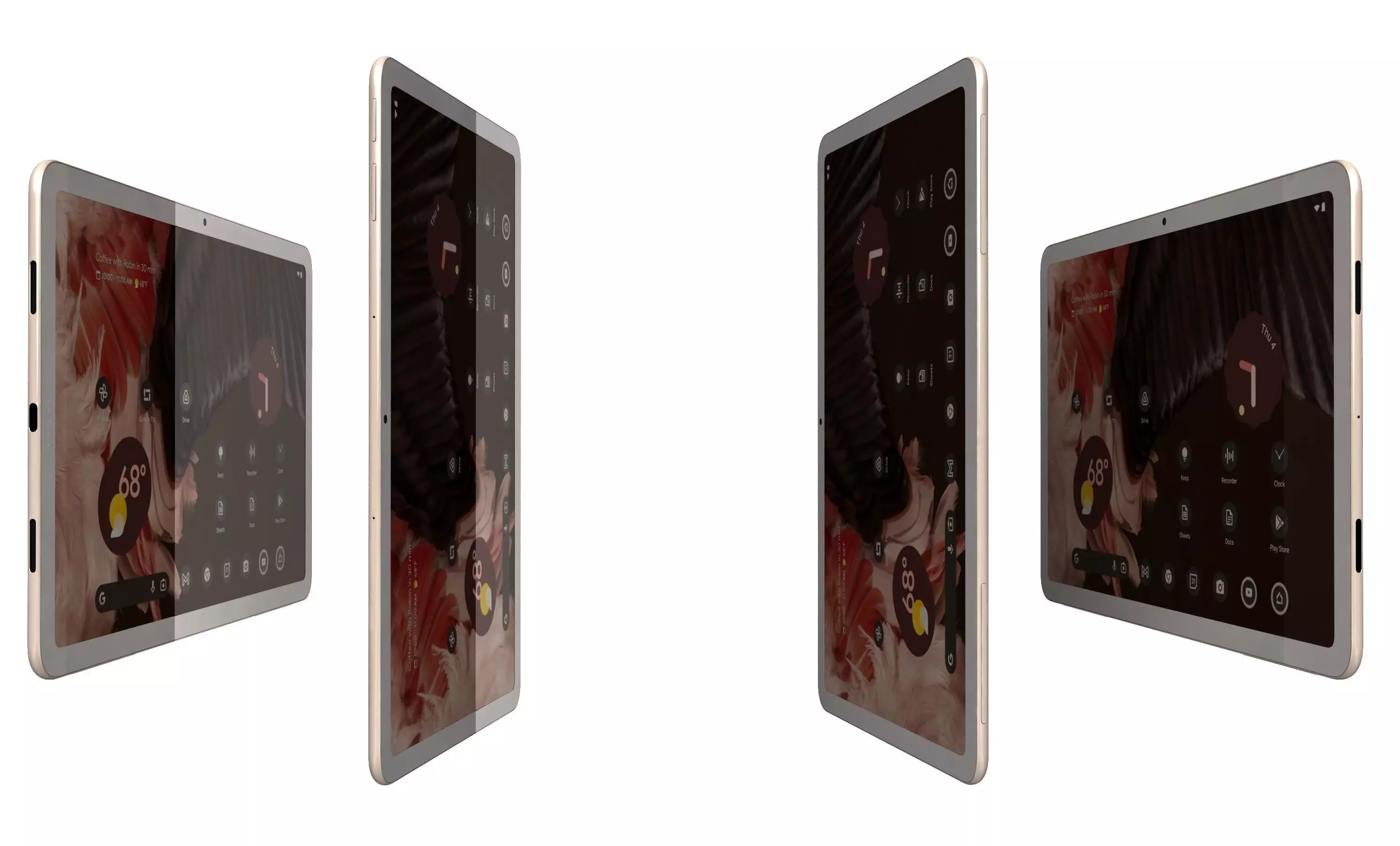 Google Pixel Tablet Pink High Poly  3D model_2