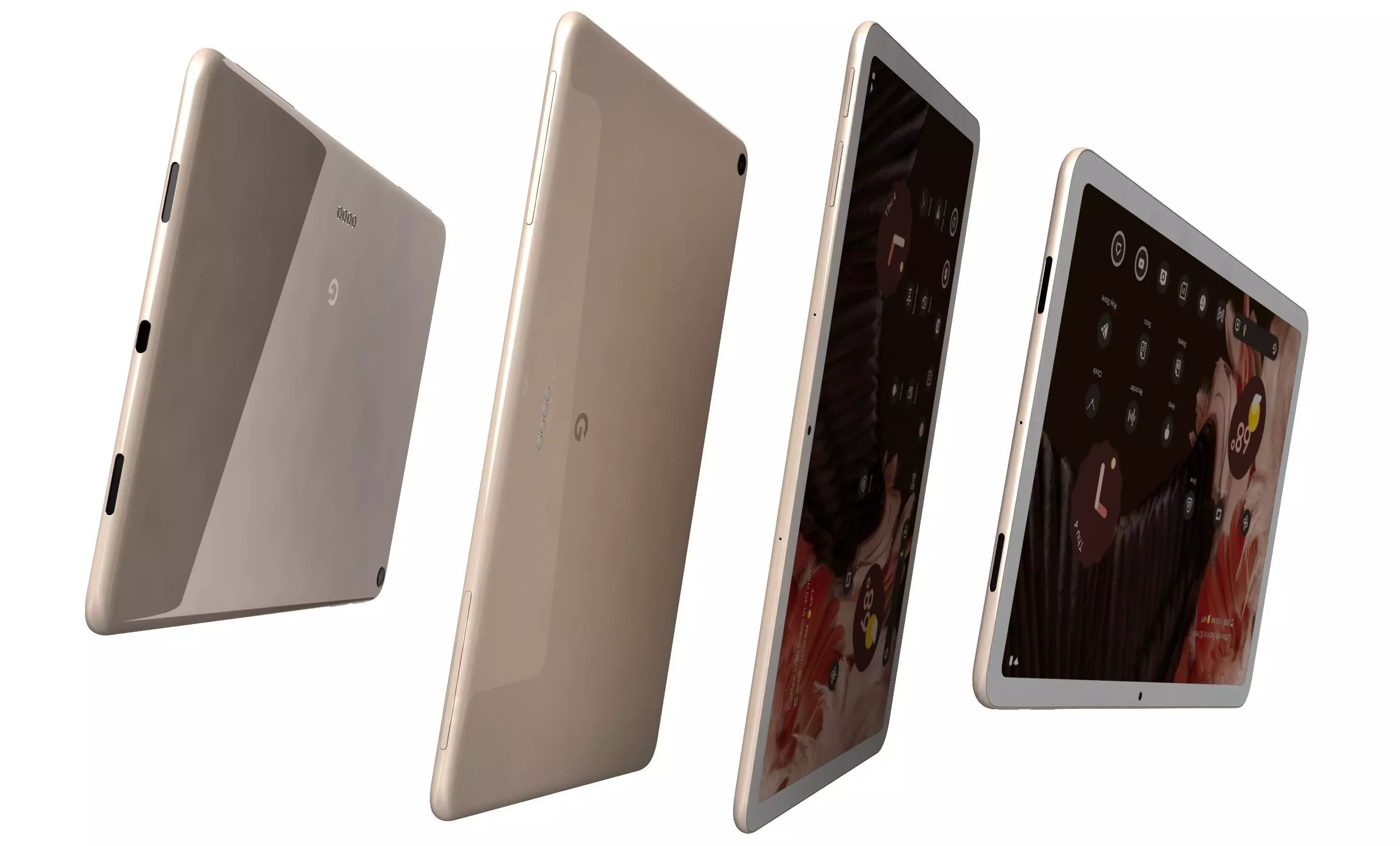 Google Pixel Tablet Pink High Poly  3D model_5