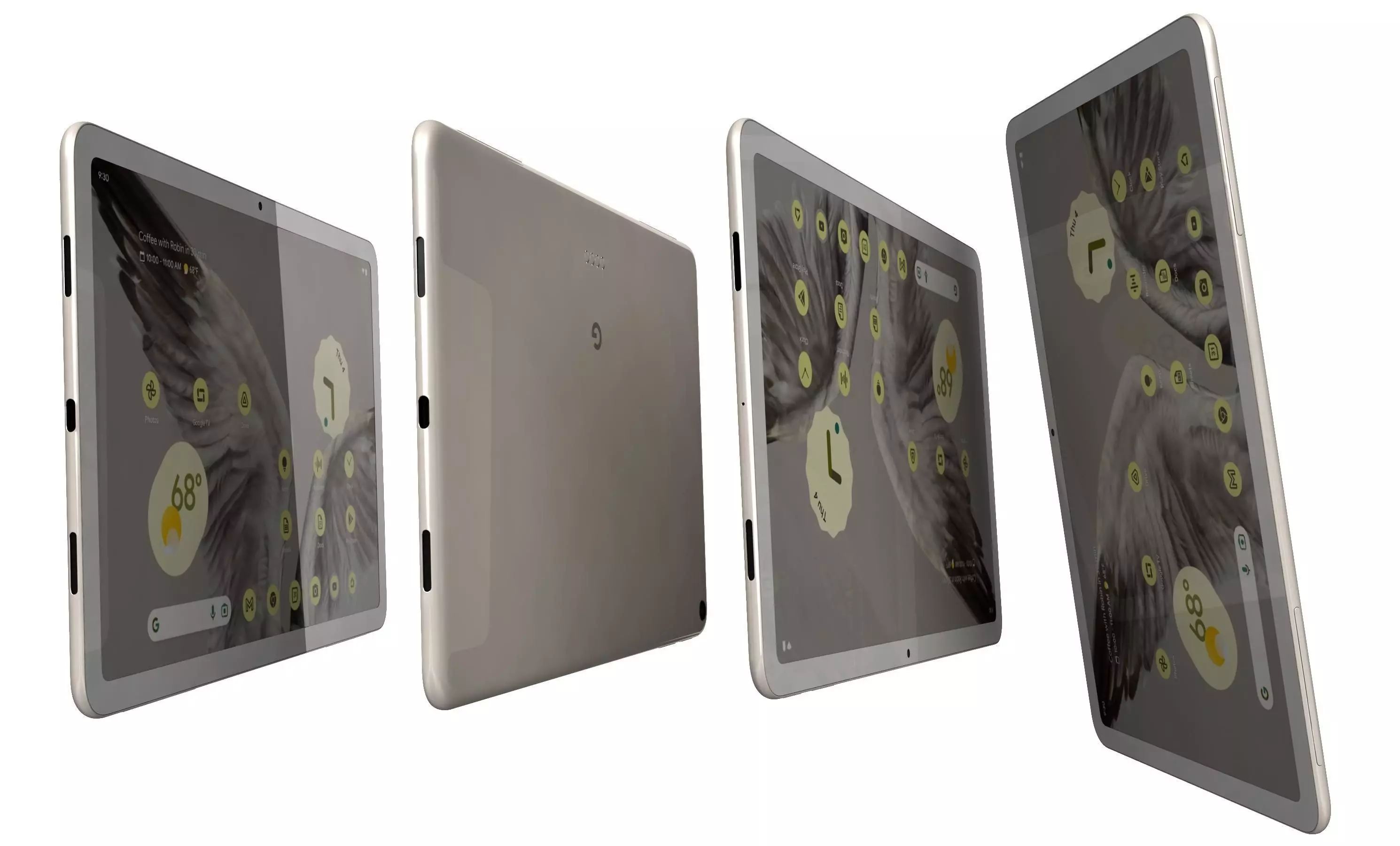 Google Pixel Tablet White High Poly  3D model_12