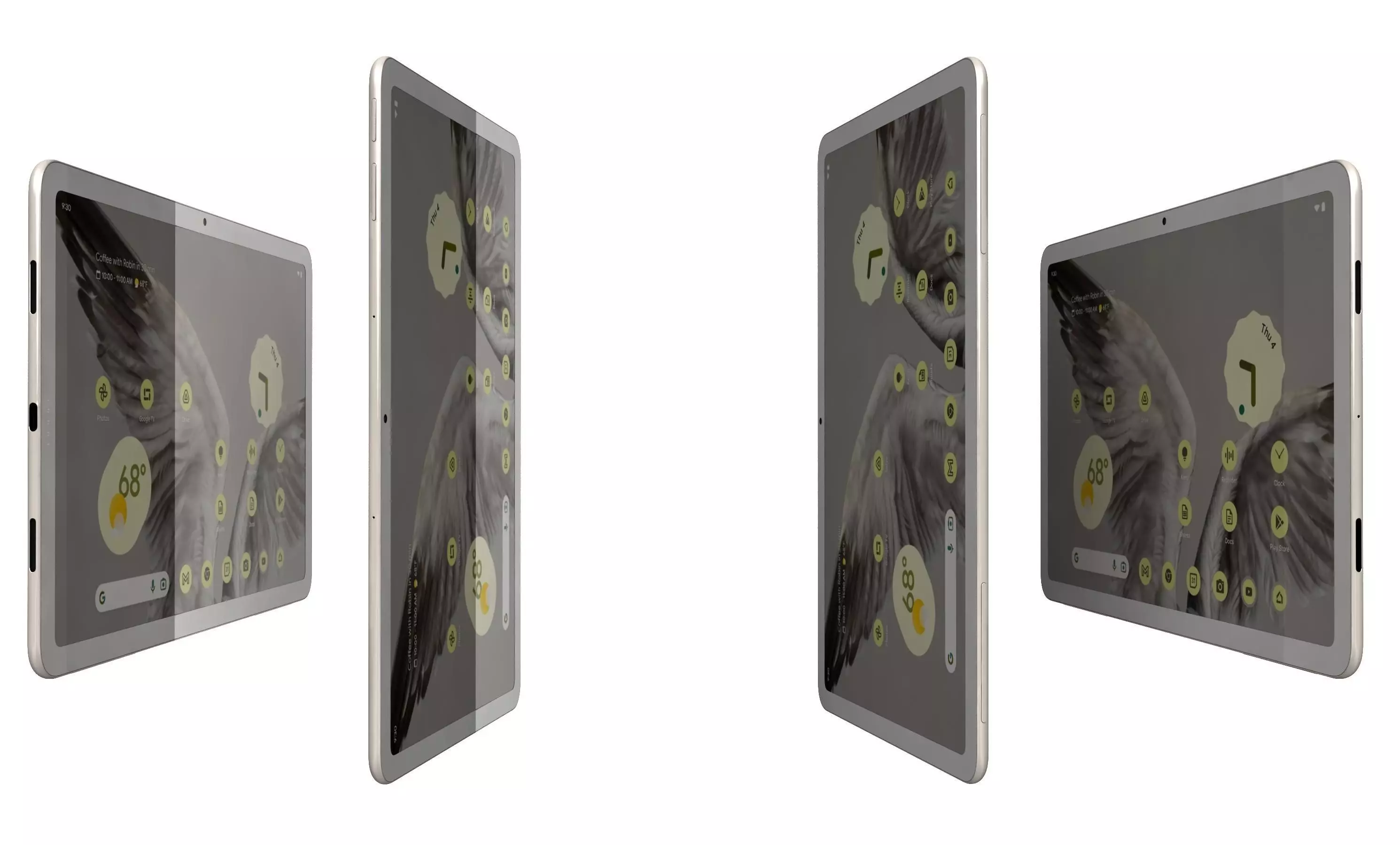 Google Pixel Tablet White High Poly  3D model_15