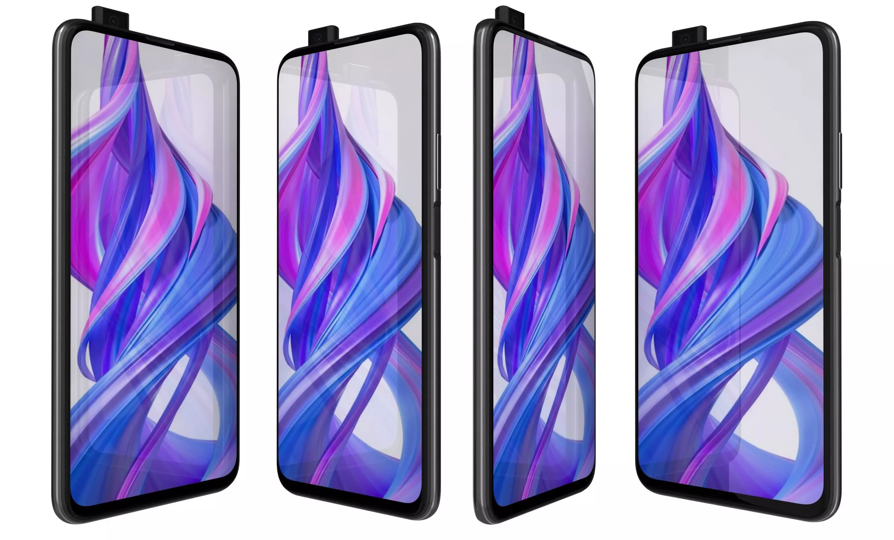 Honor 9X All Colors High Poly  3D model_4