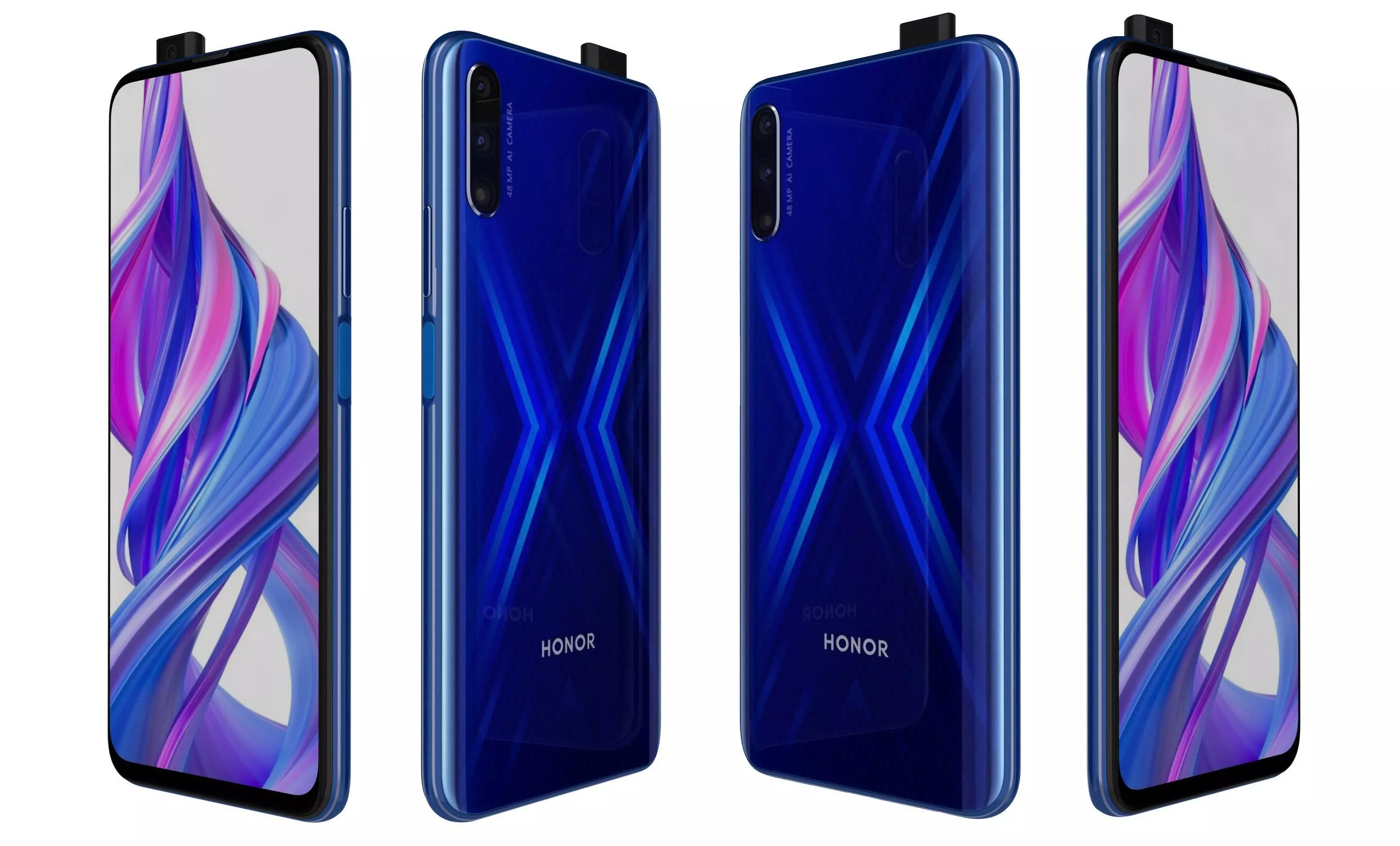 Honor 9X All Colors High Poly  3D model_13
