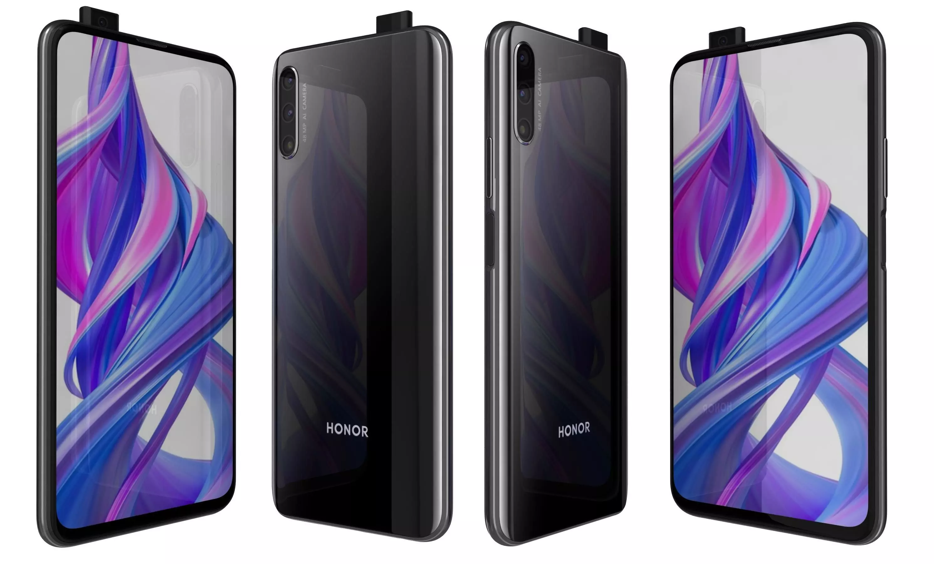 Honor 9X All Colors High Poly  3D model_2