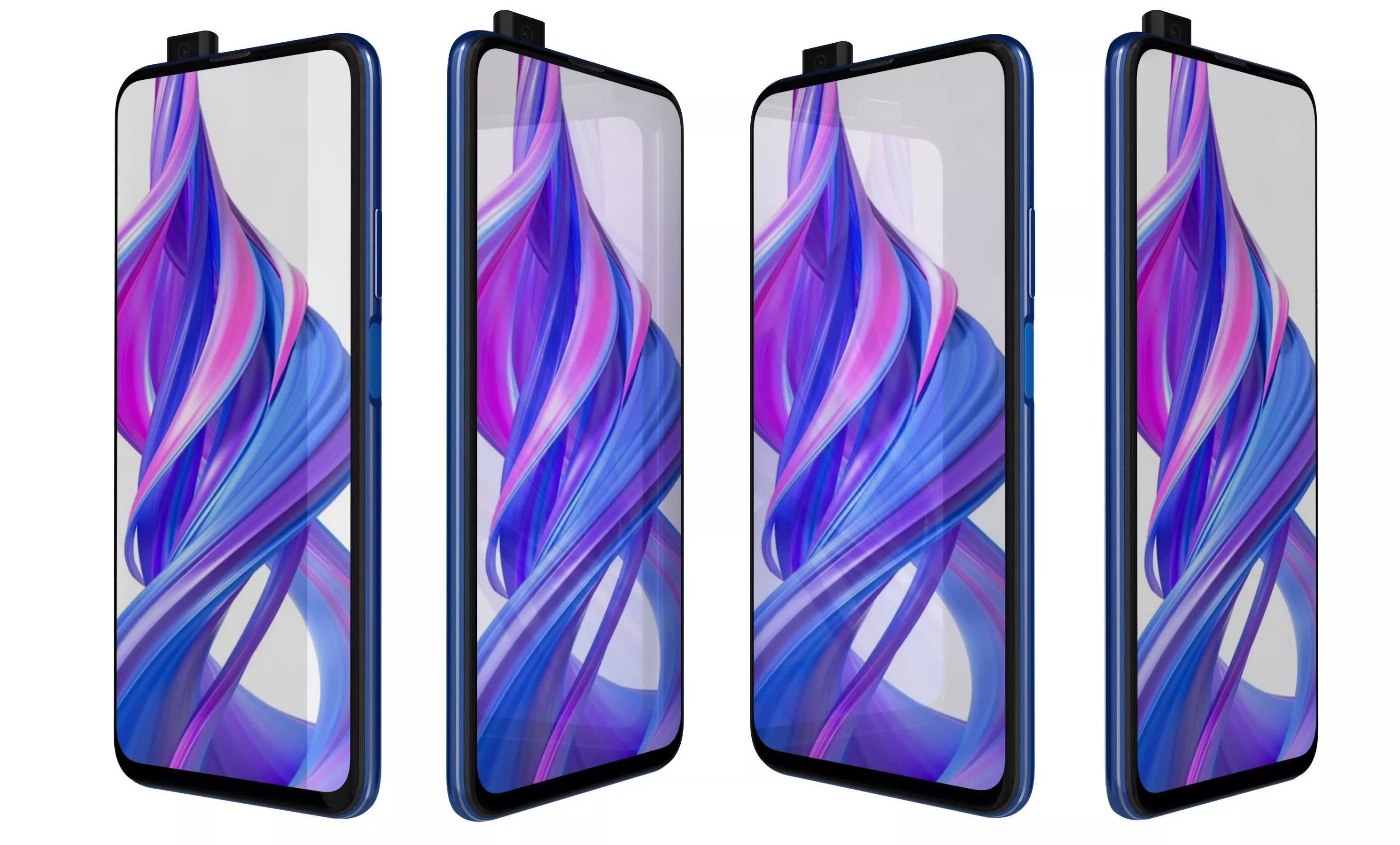 Honor 9X All Colors High Poly  3D model_6