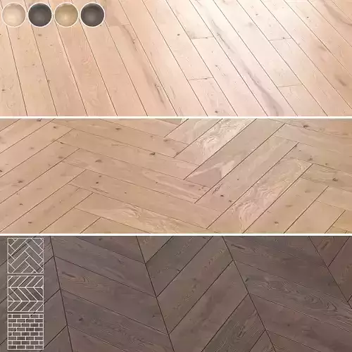 Boen Oak Parquet Flooring - Herringbone-Chevron- Linear-Set of 5