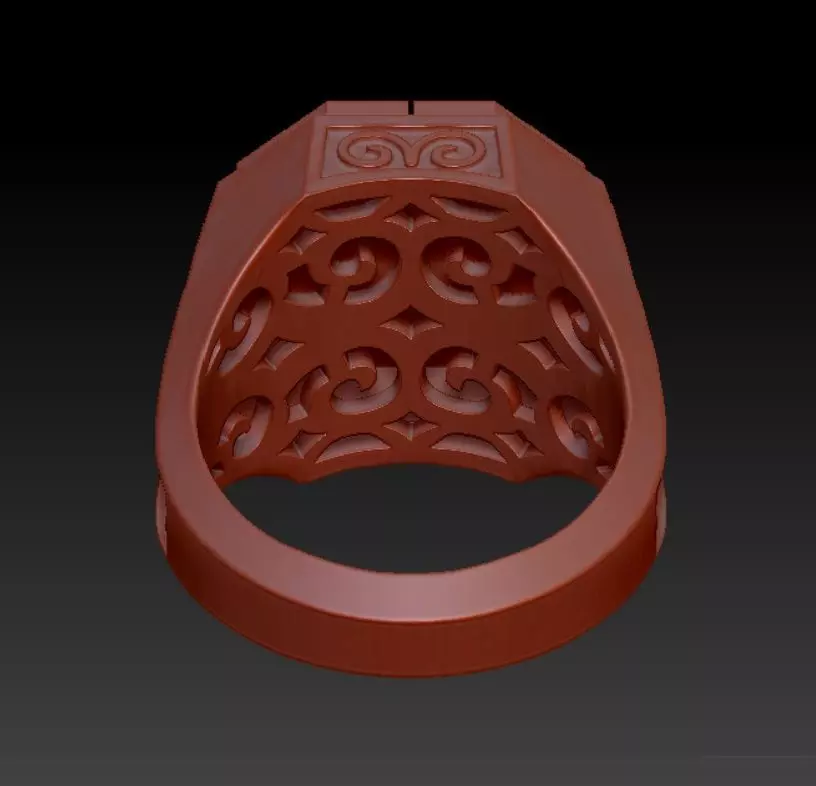maze ring 3D print model_2