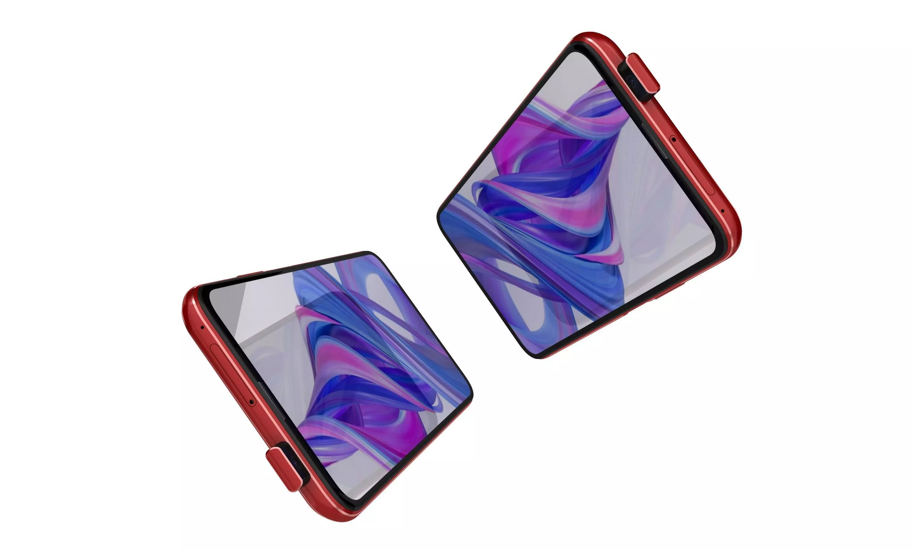 Honor 9X Charm Red High Poly 3D model_3