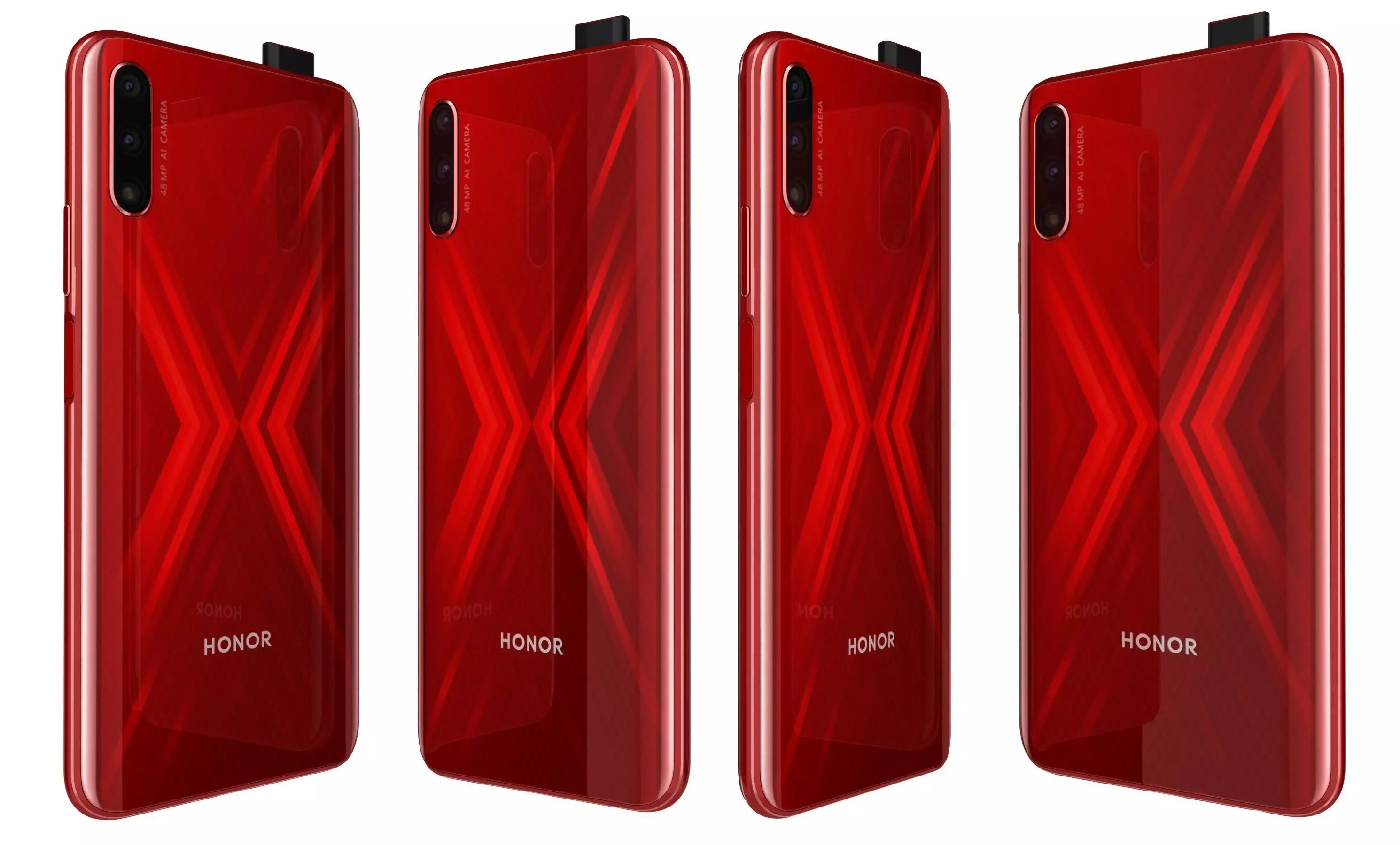 Honor 9X Charm Red High Poly 3D model_24