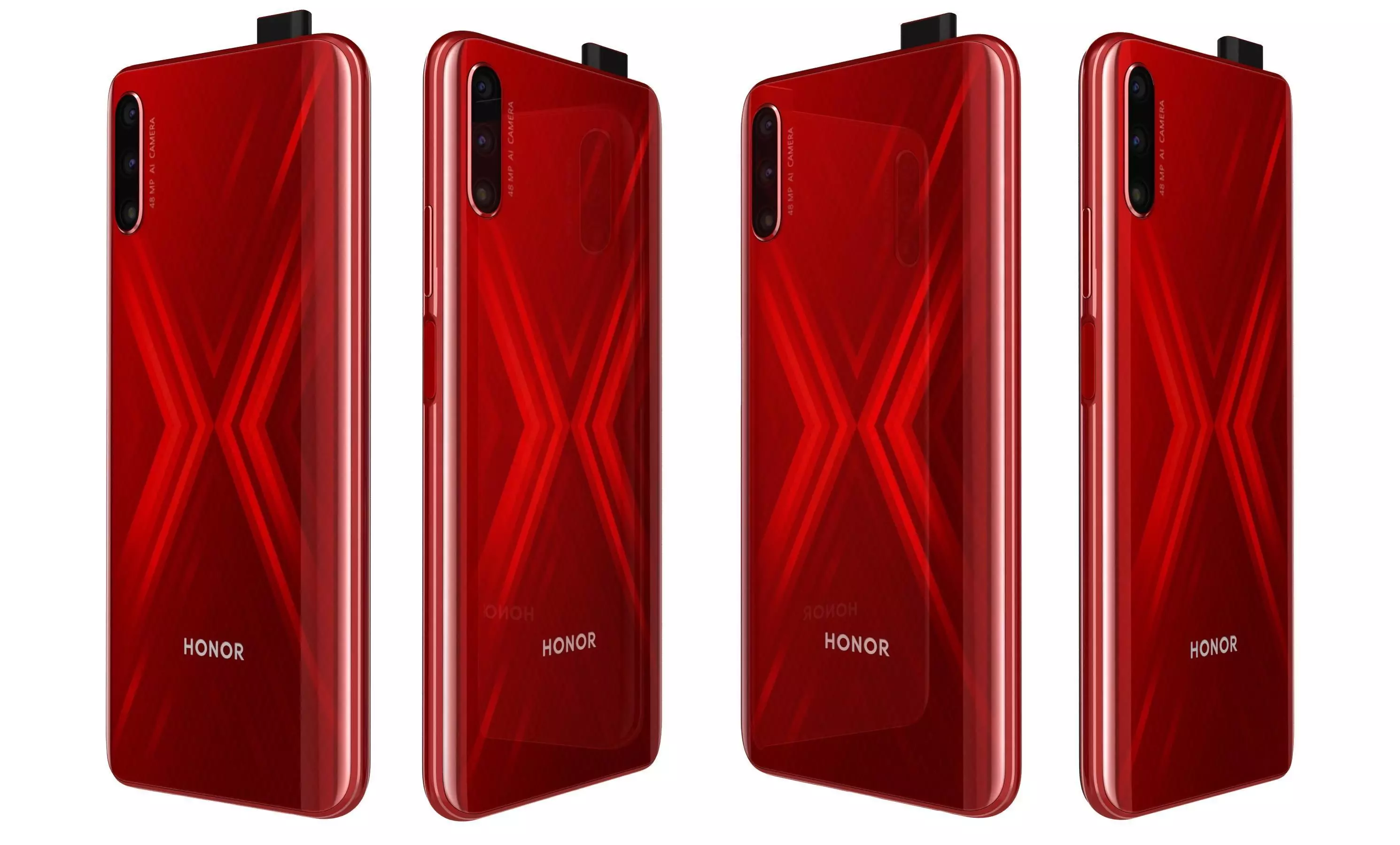 Honor 9X Charm Red High Poly 3D model_26