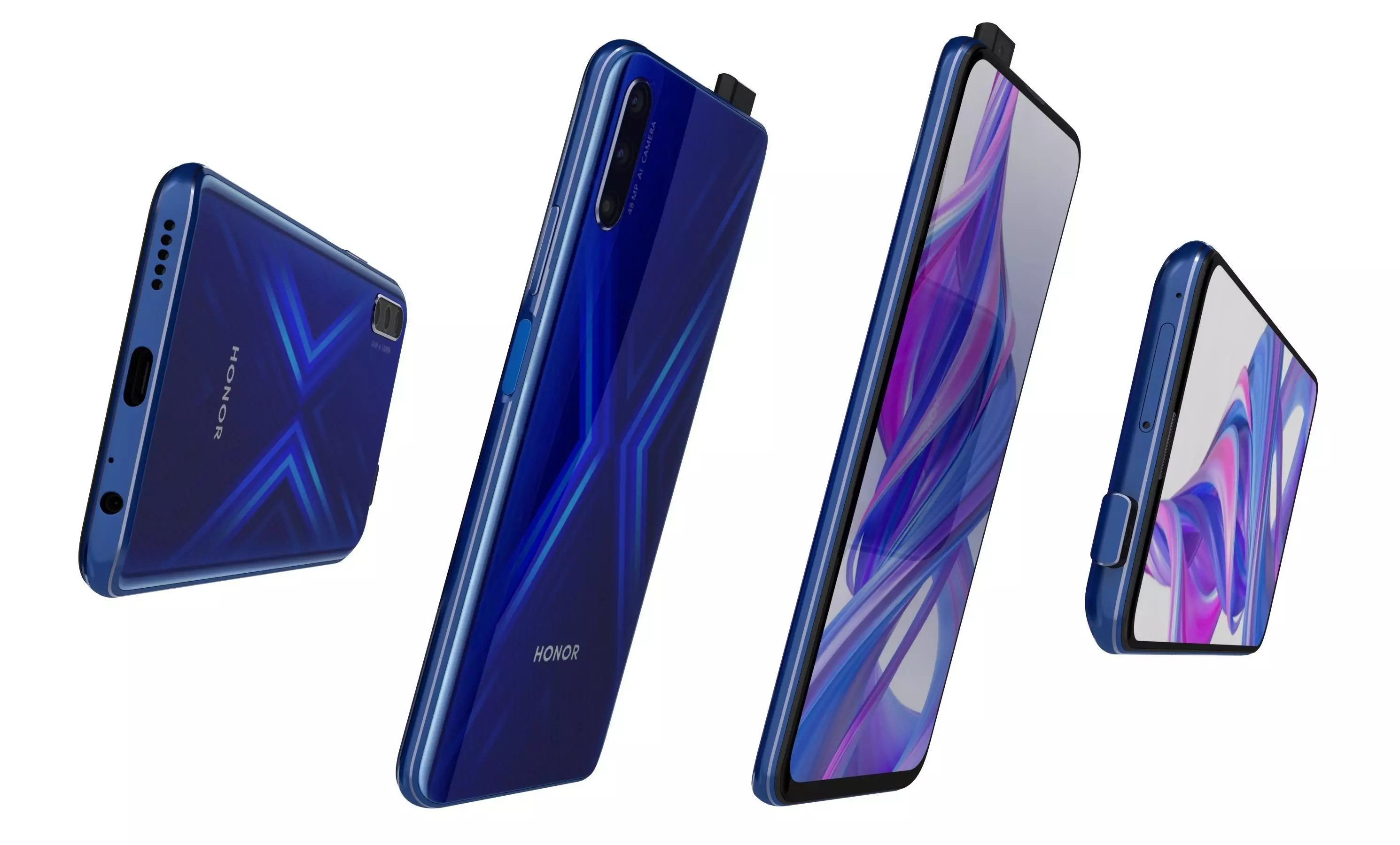 Honor 9X Charm Sea Blue High Poly High Poly 3D model_5