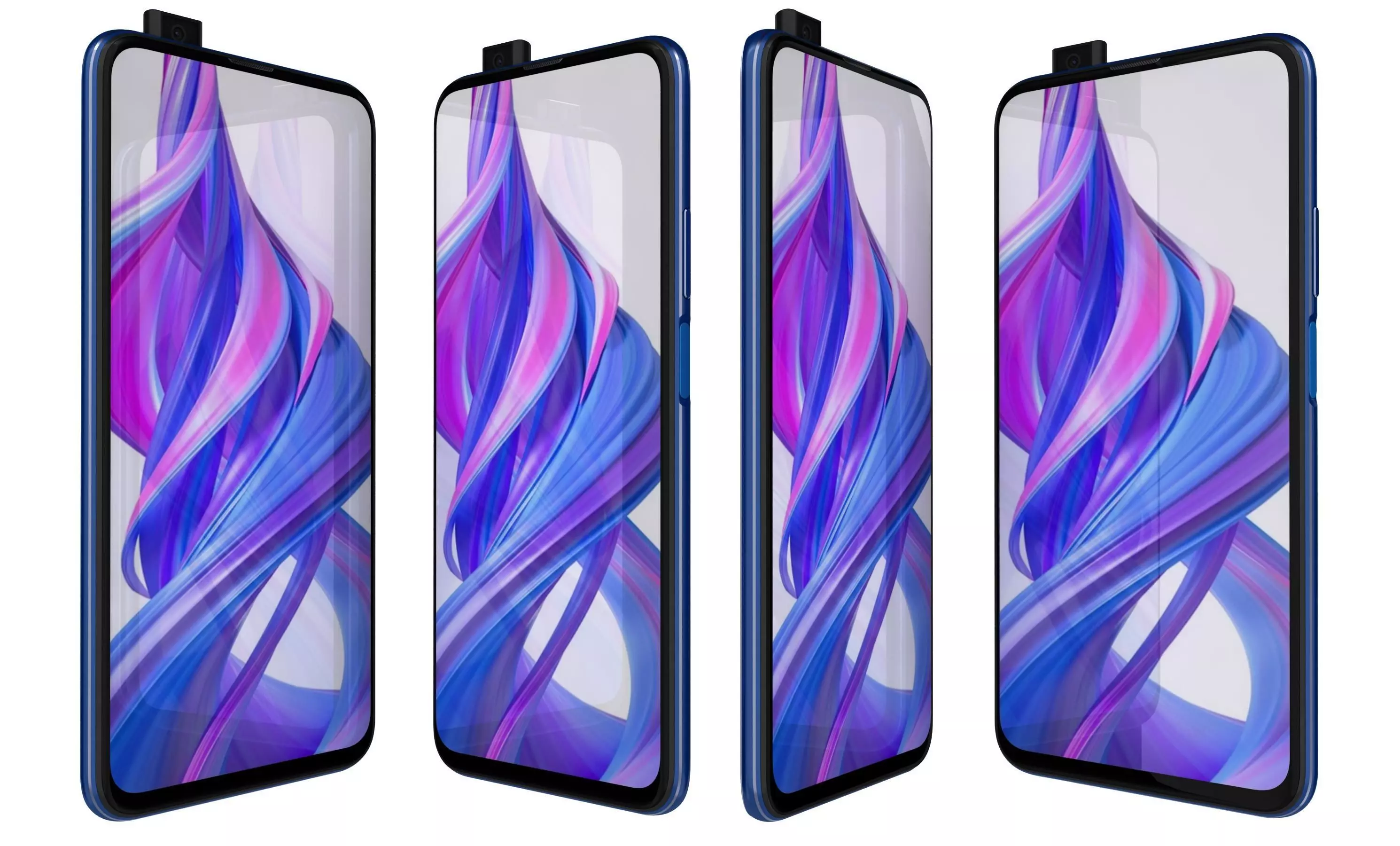 Honor 9X Charm Sea Blue High Poly High Poly 3D model_10