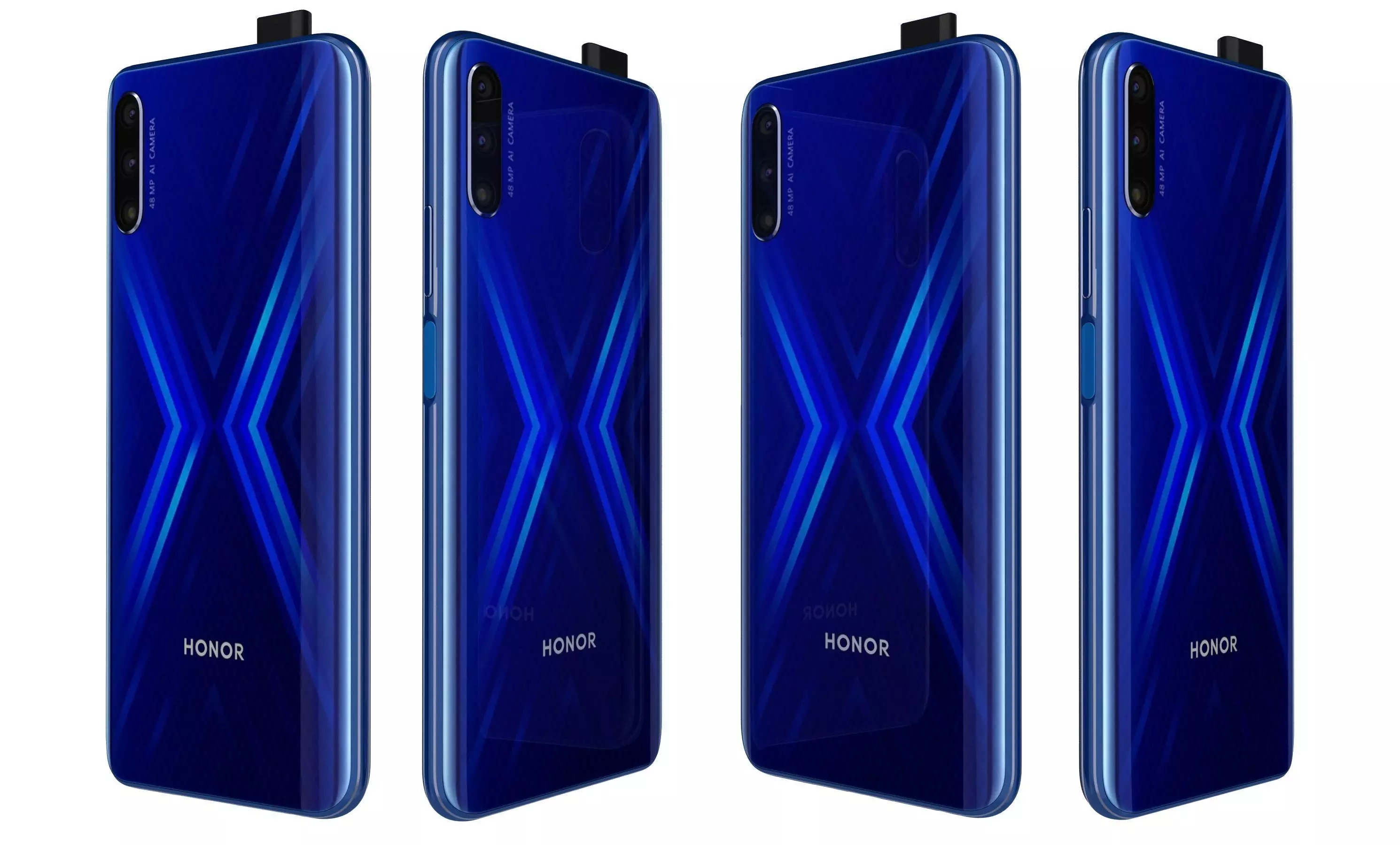 Honor 9X Charm Sea Blue High Poly High Poly 3D model_26