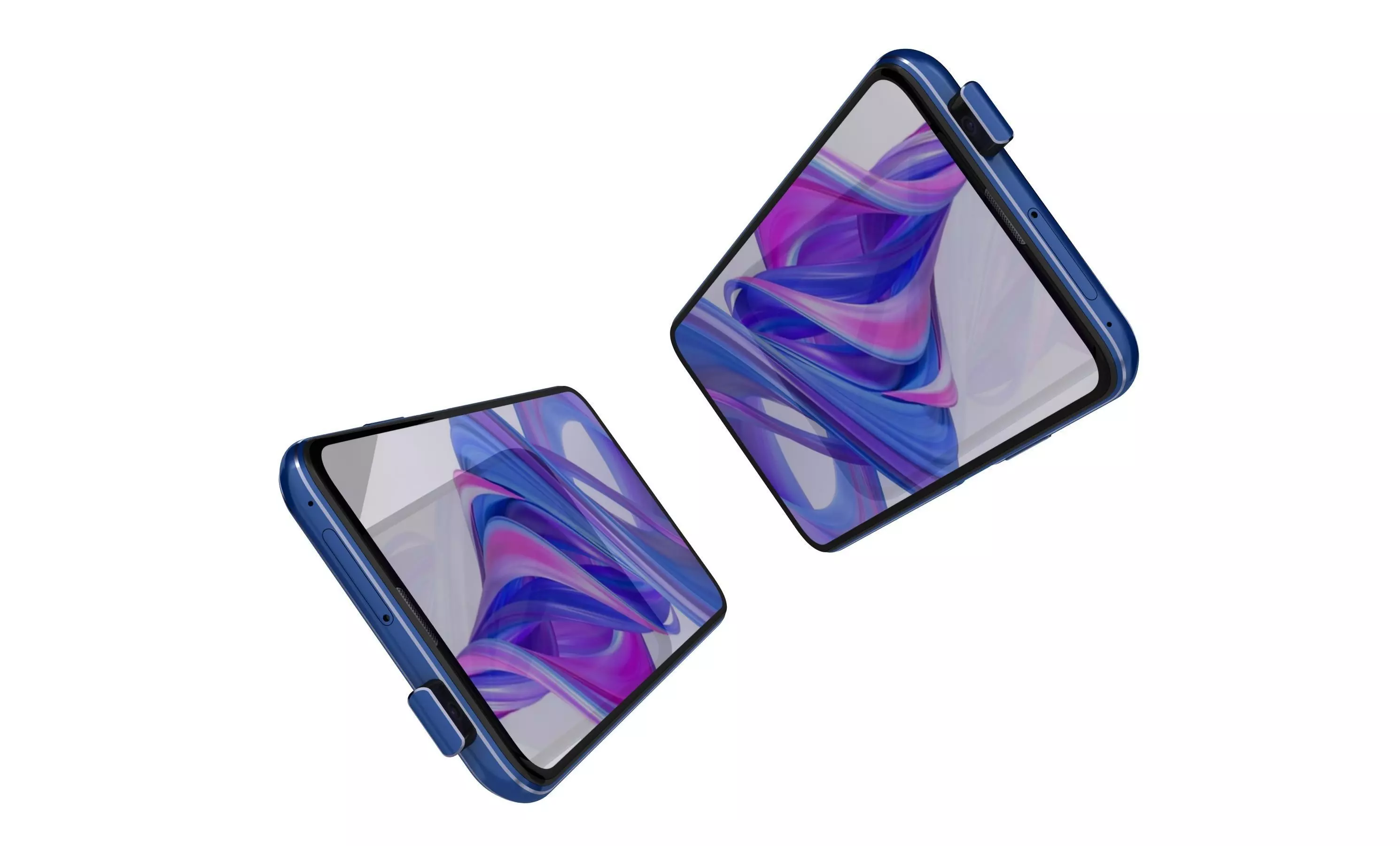 Honor 9X Charm Sea Blue High Poly High Poly 3D model_3