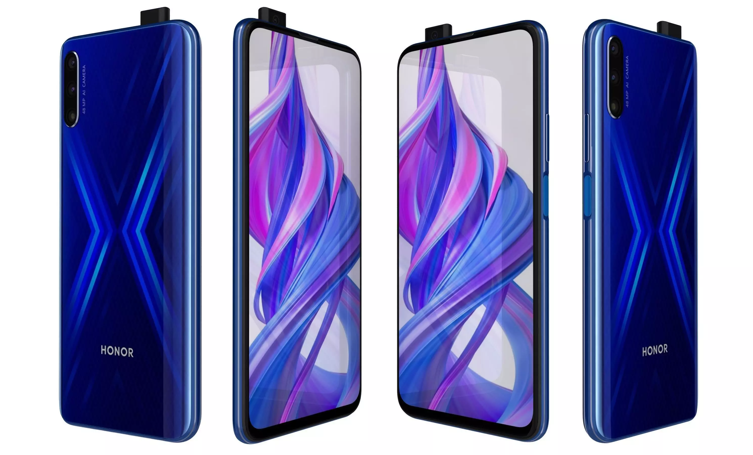 Honor 9X Charm Sea Blue High Poly High Poly 3D model_27