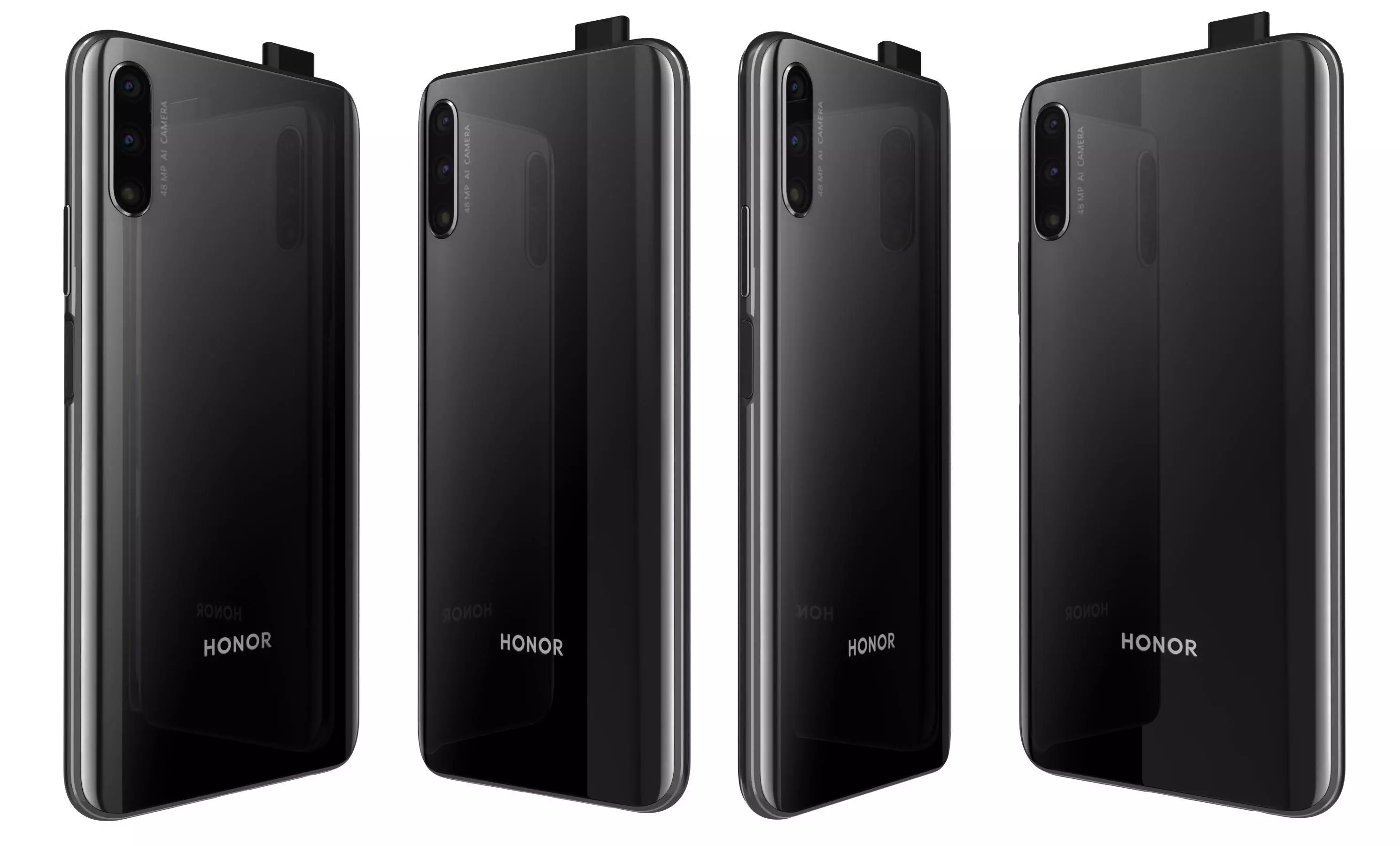Honor 9X Magic Night Black High Poly 3D model_24