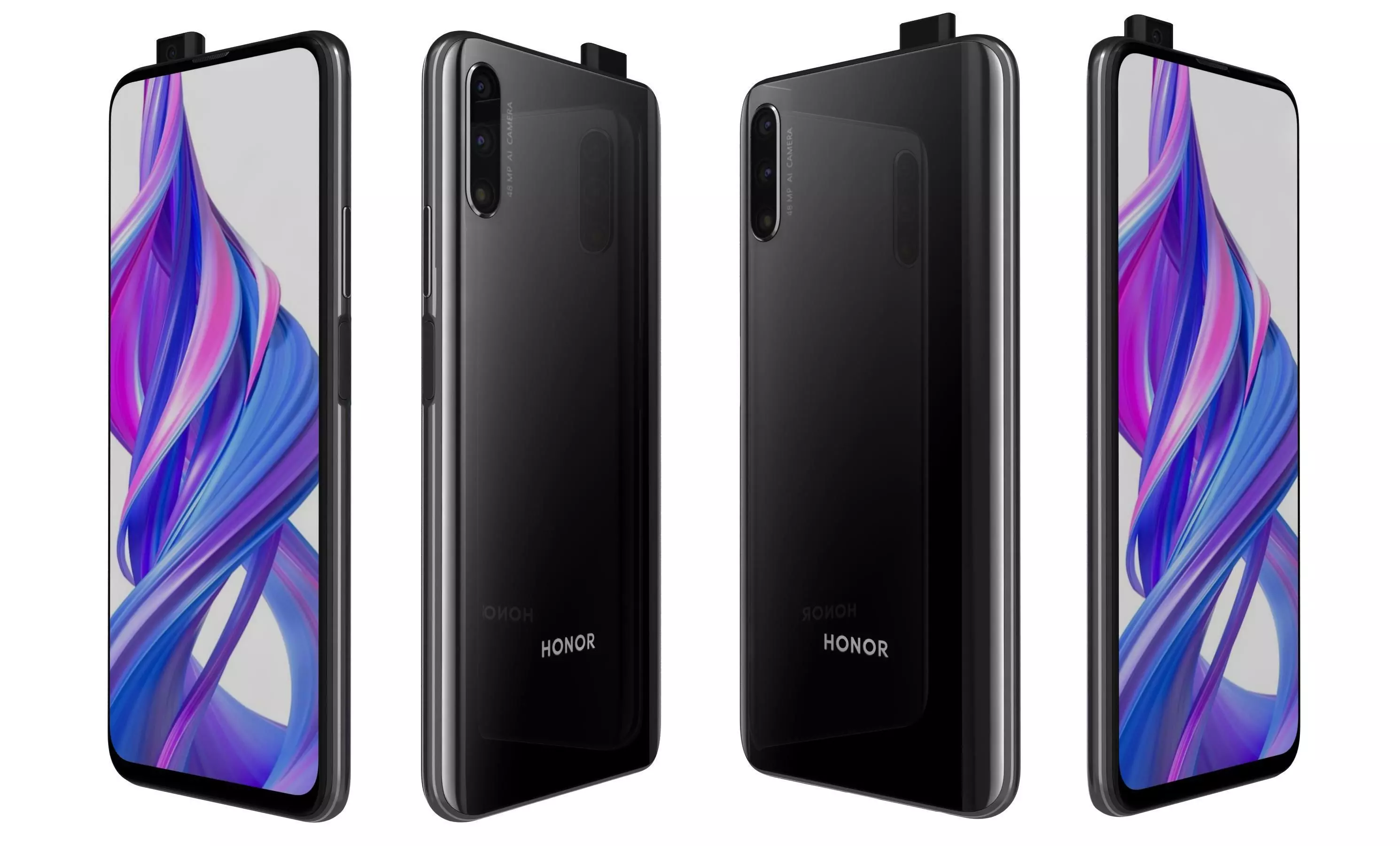 Honor 9X Magic Night Black High Poly 3D model_25