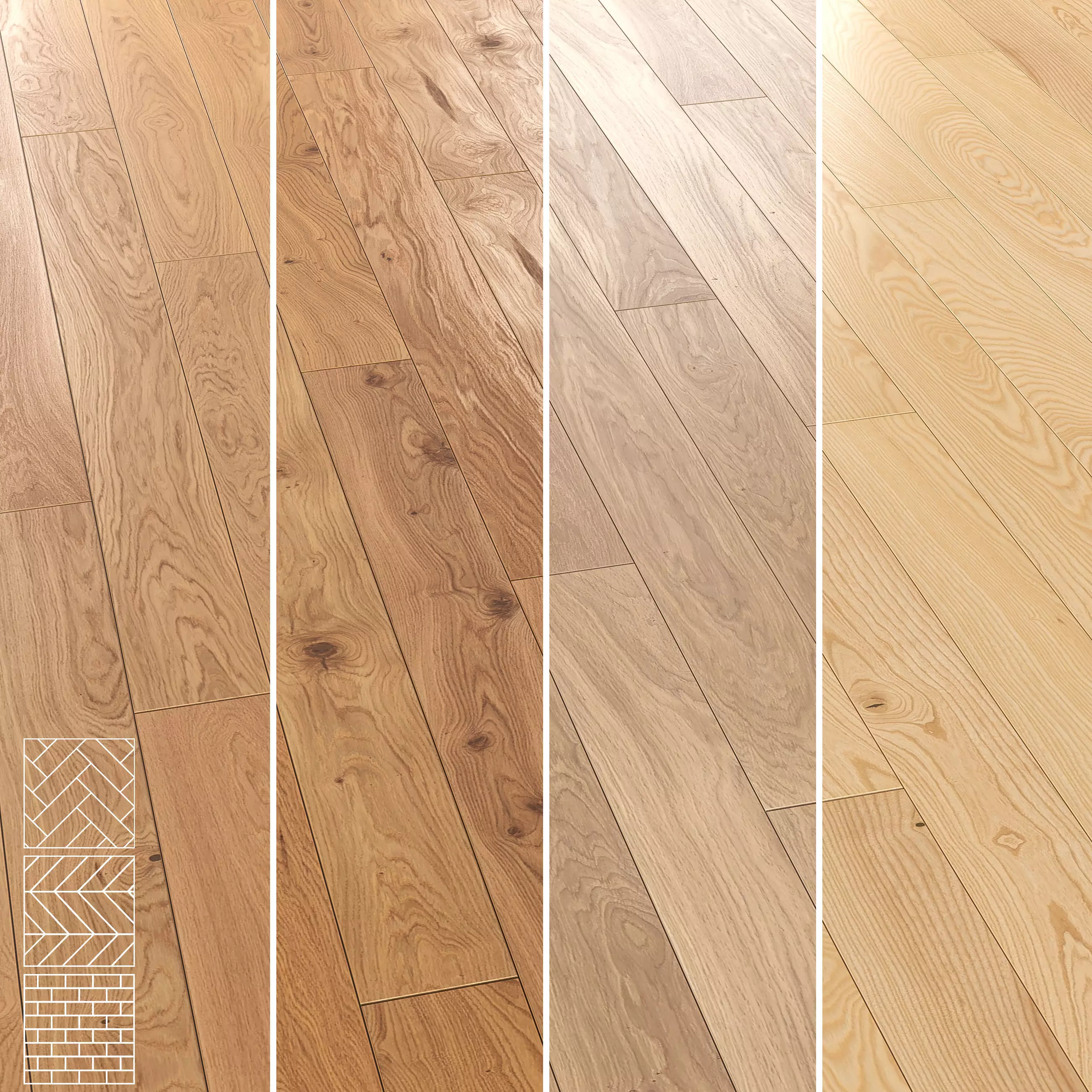 Boen Oak and Ash Parquet Flooring - 5 Pro Layouts Texture_2
