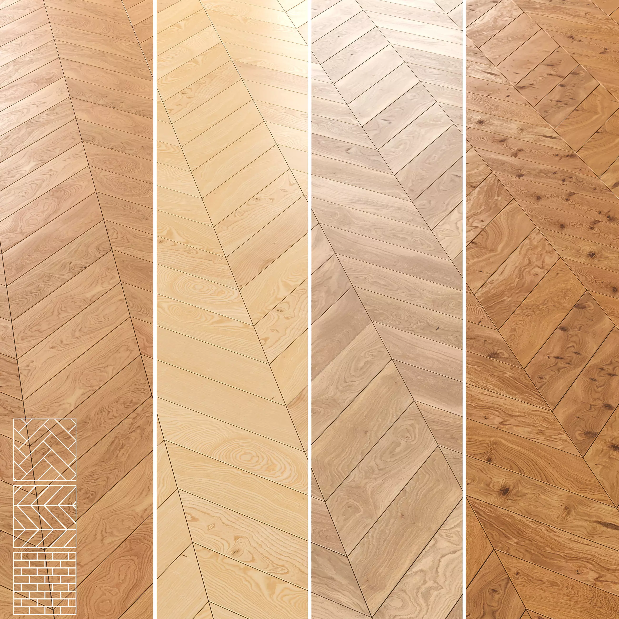 Boen Oak and Ash Parquet Flooring - 5 Pro Layouts Texture_4