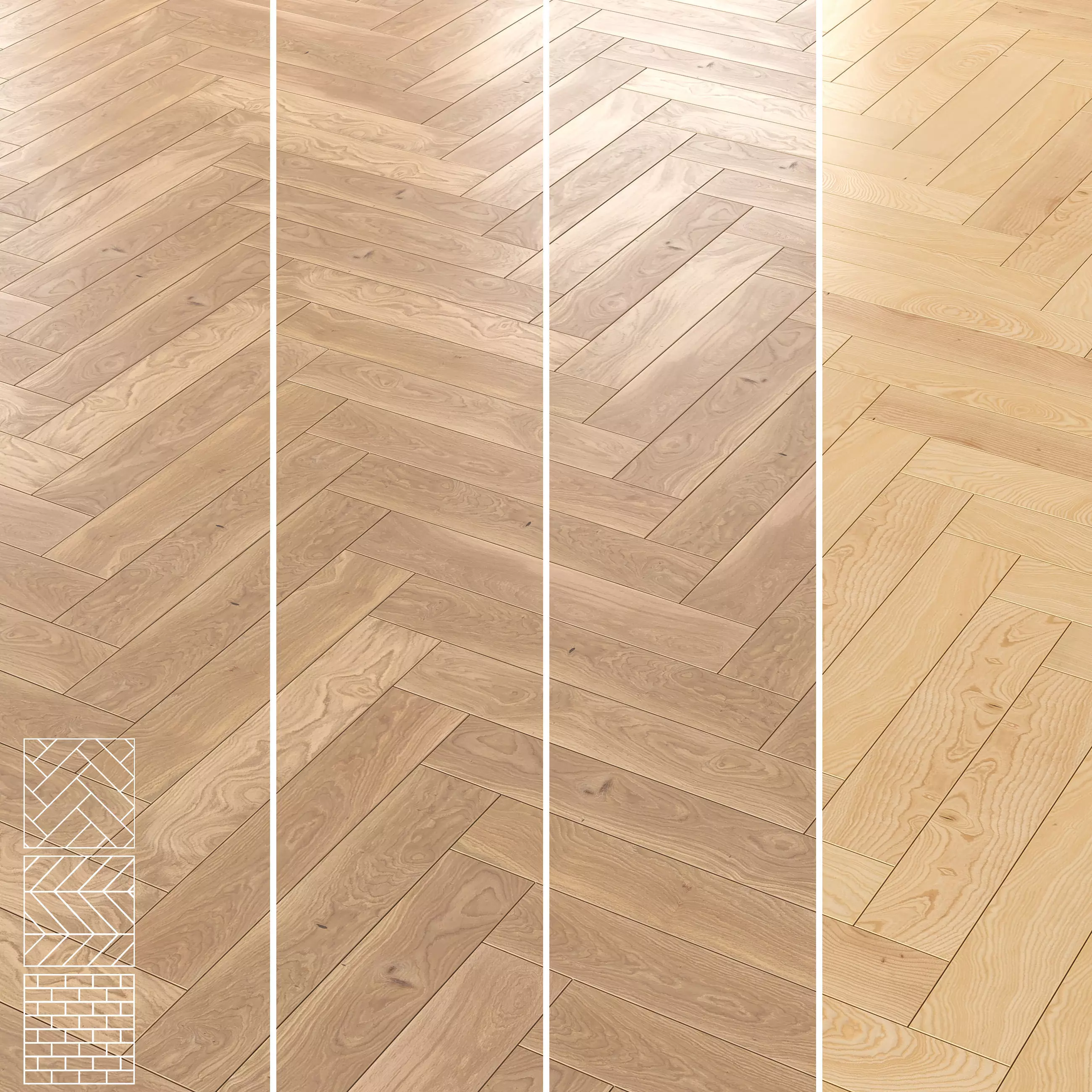 Boen Oak and Ash Parquet Flooring - 5 Pro Layouts Texture_3