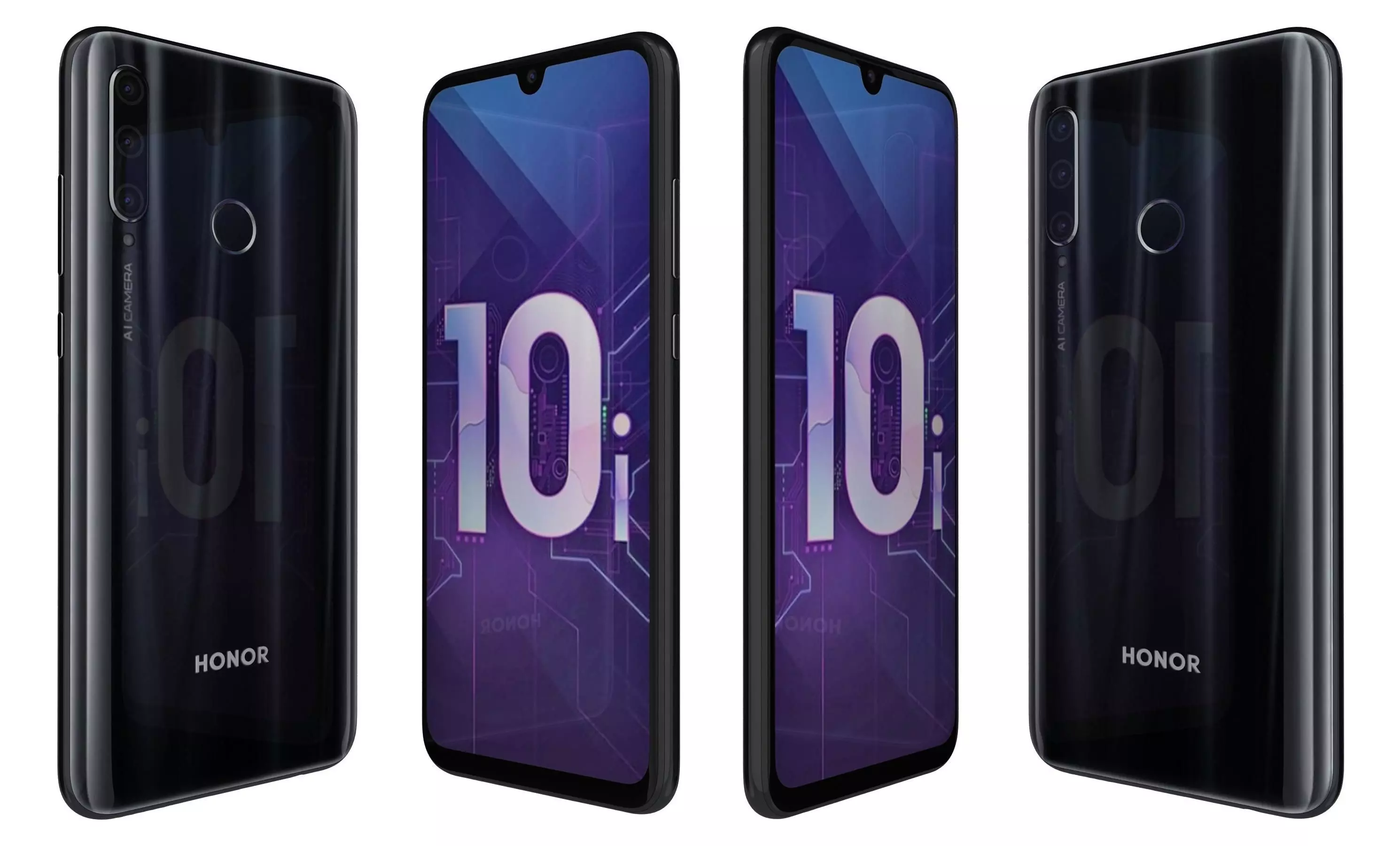 Honor 20 Lite All Colors High Poly  3D model_1