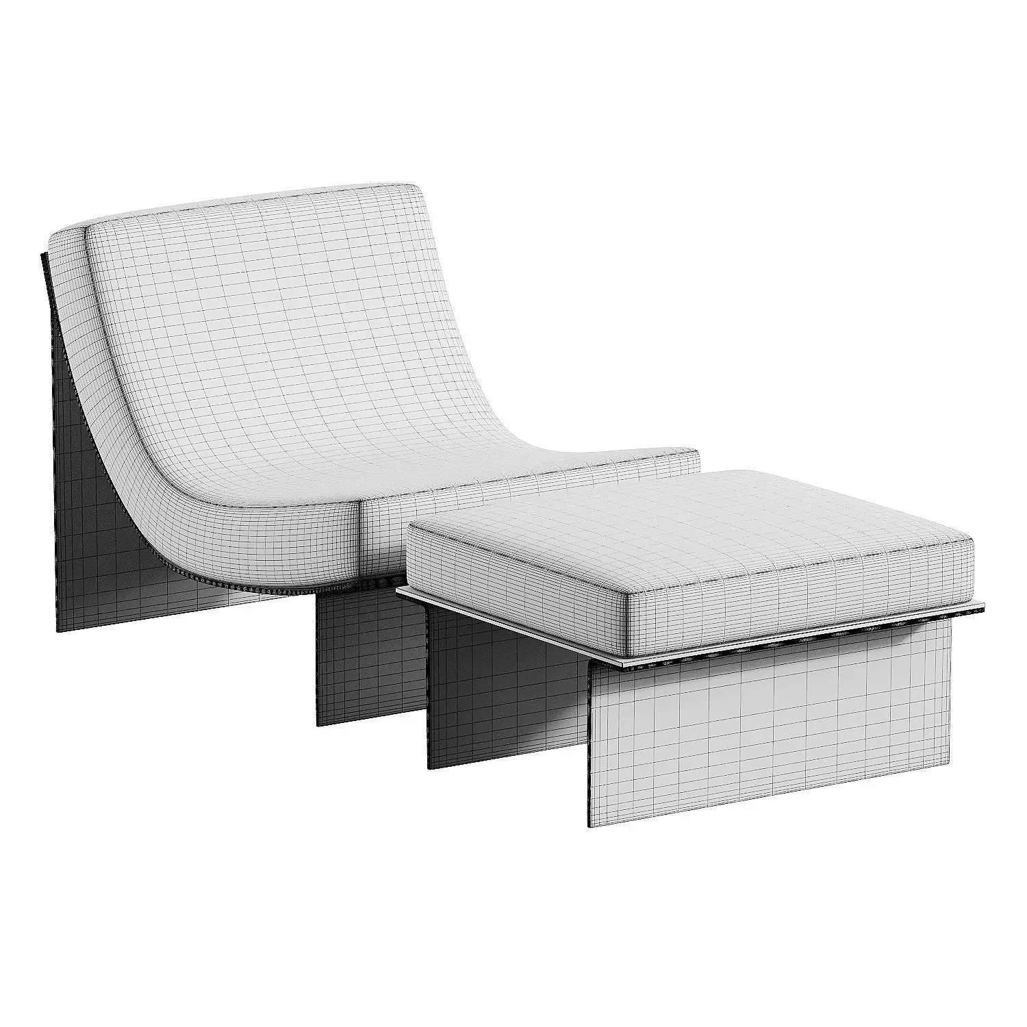 armchair kollen lounge 3D model_5
