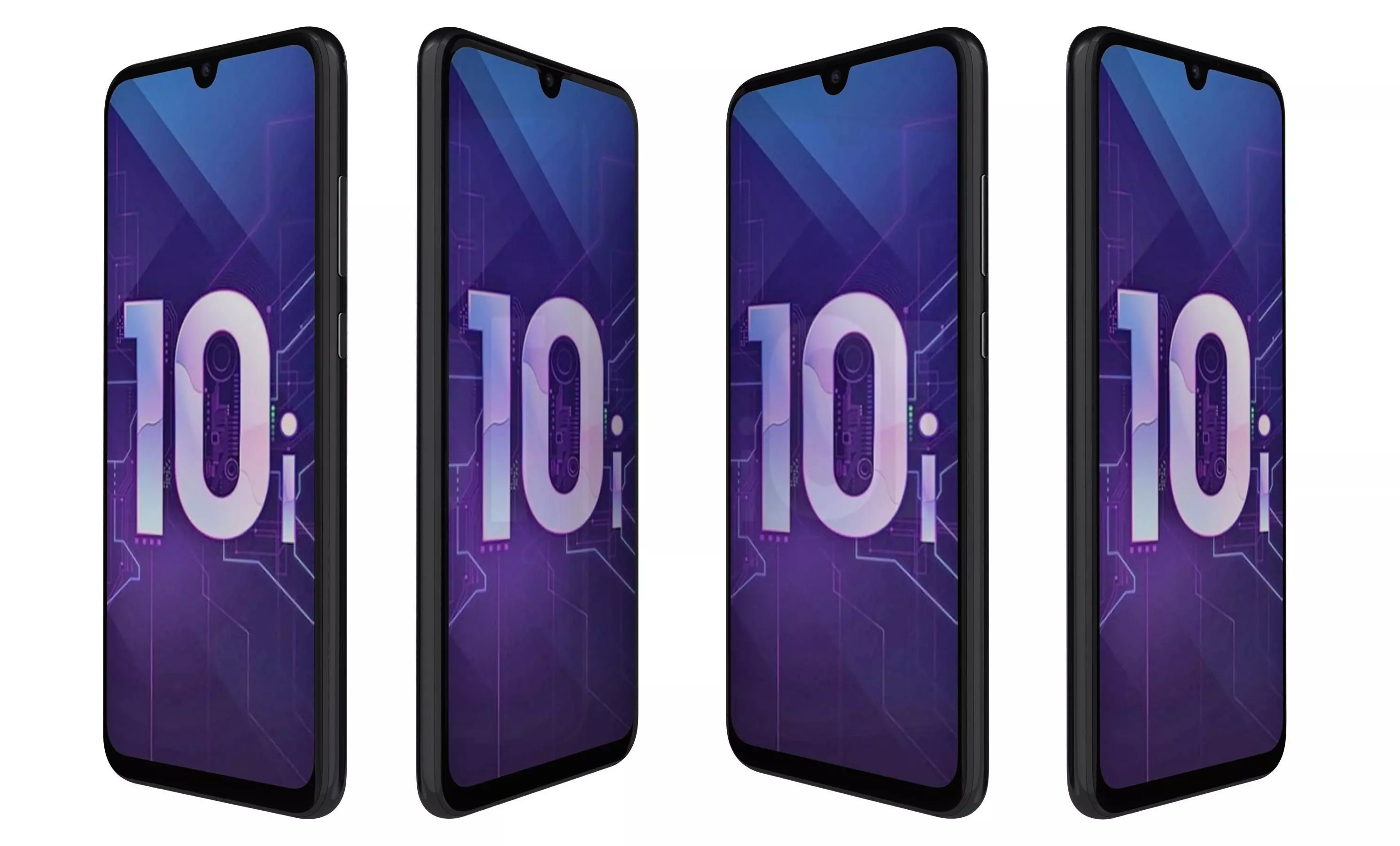 Honor 20 Lite Magic Night Black High Poly 3D model_28