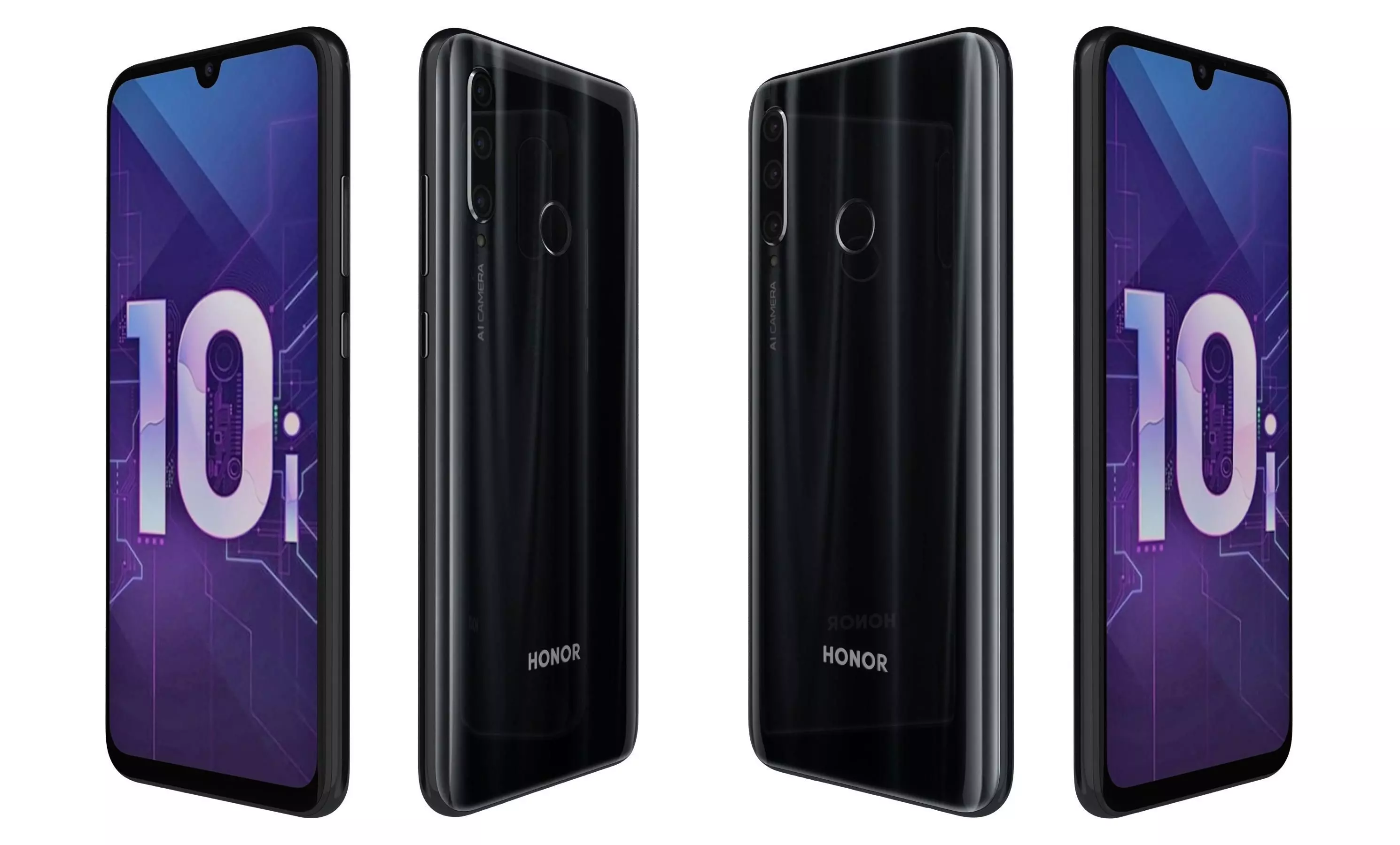 Honor 20 Lite Magic Night Black High Poly 3D model_25