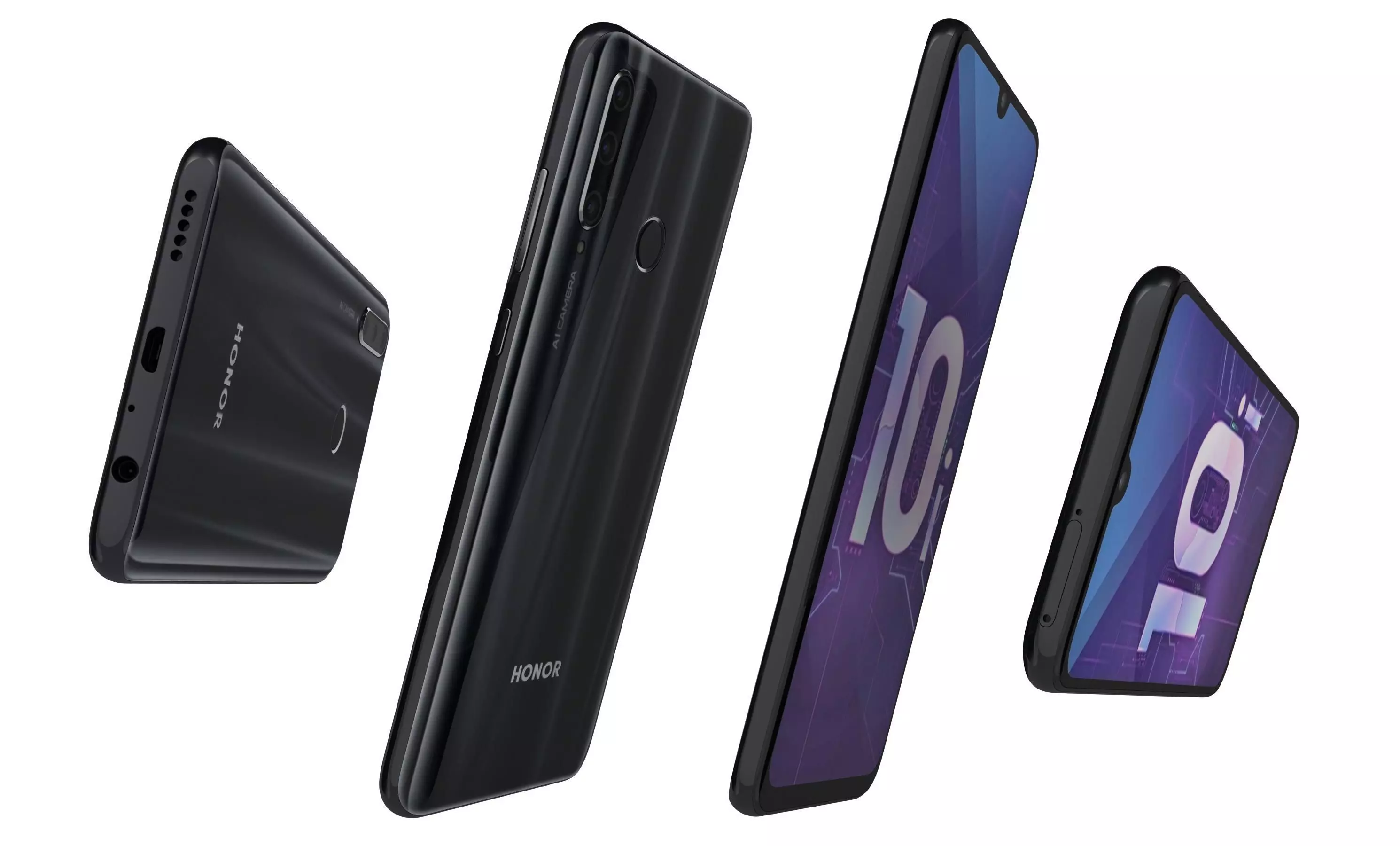 Honor 20 Lite Magic Night Black High Poly 3D model_5