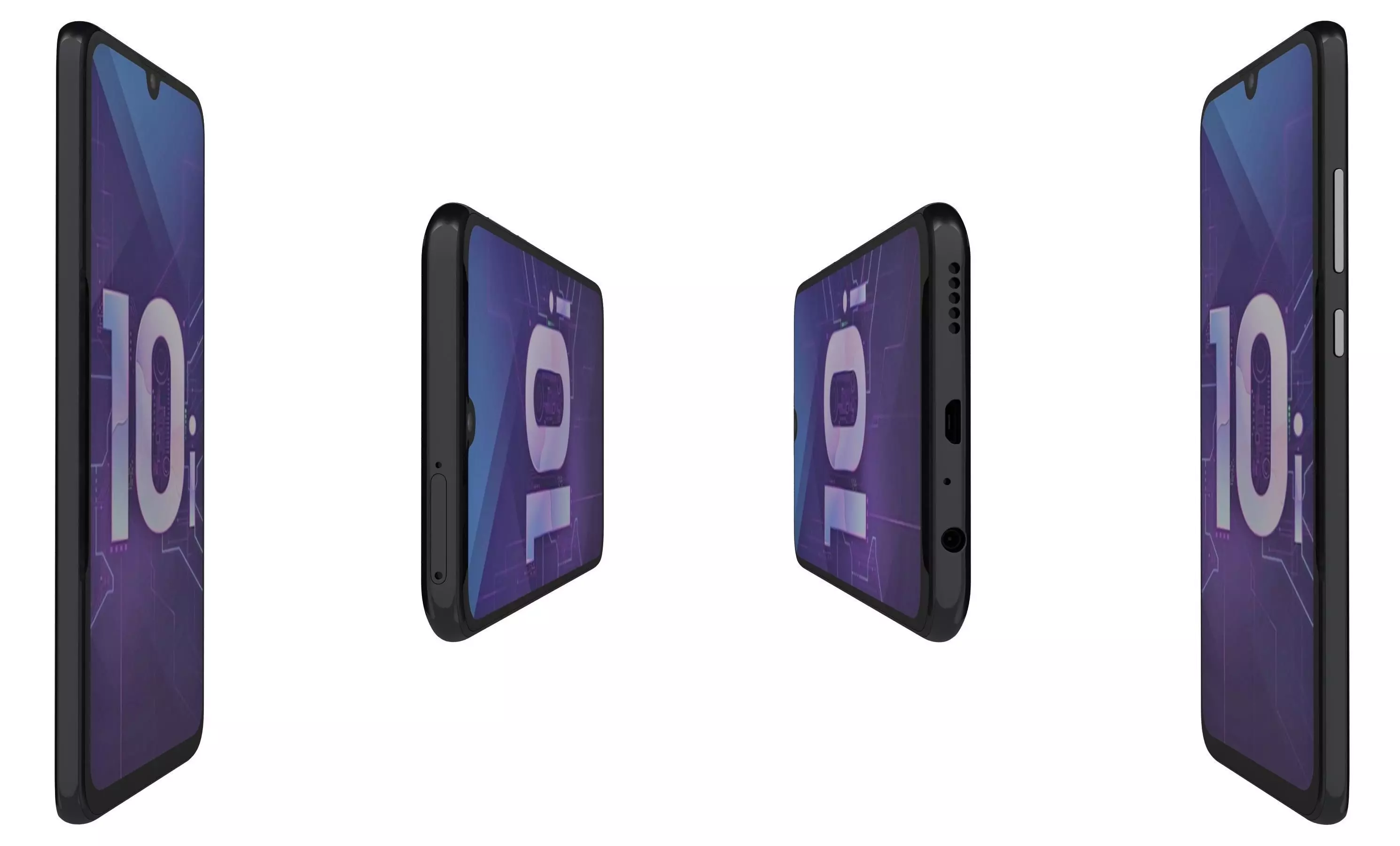 Honor 20 Lite Magic Night Black High Poly 3D model_2