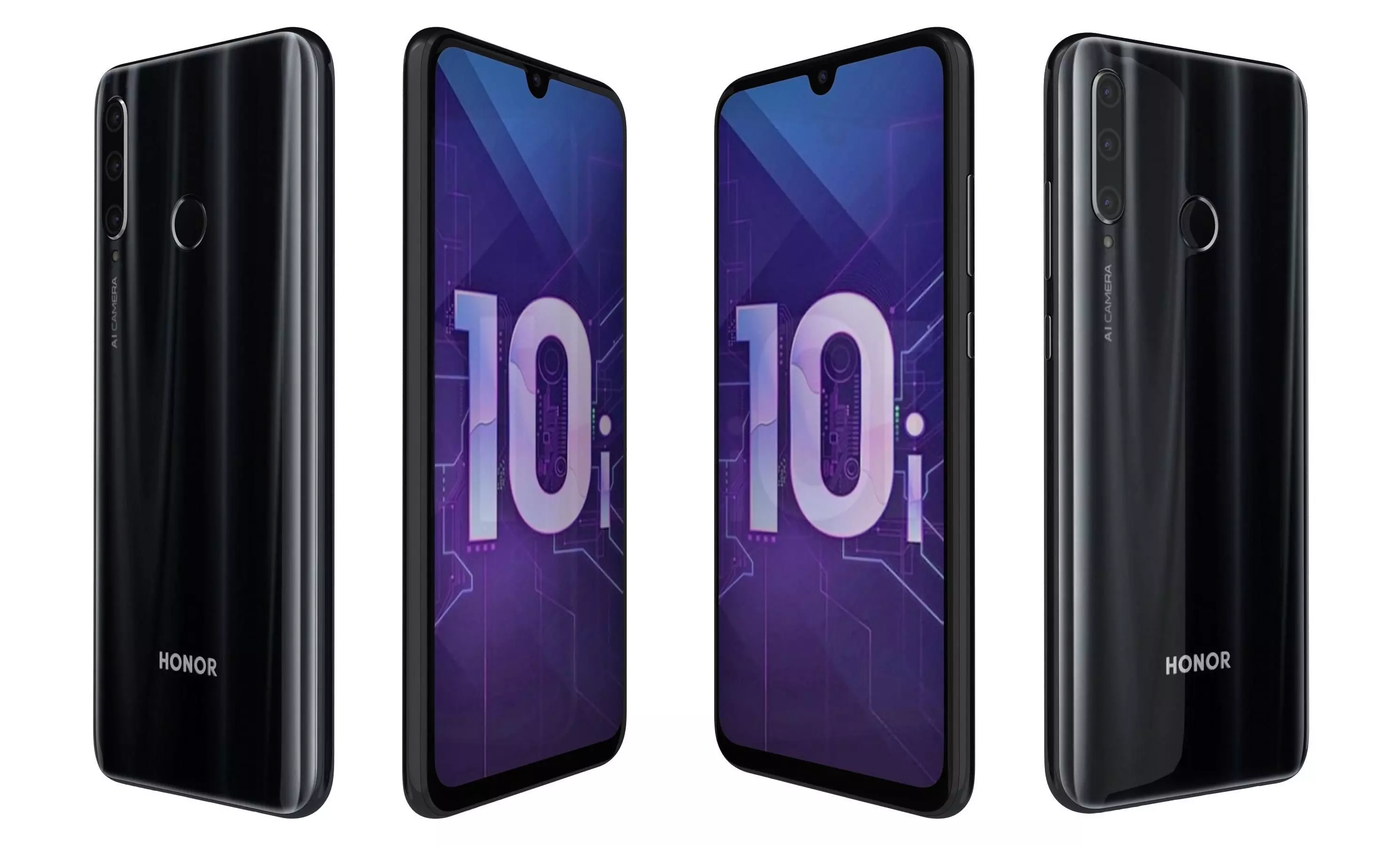 Honor 20 Lite Magic Night Black High Poly 3D model_27