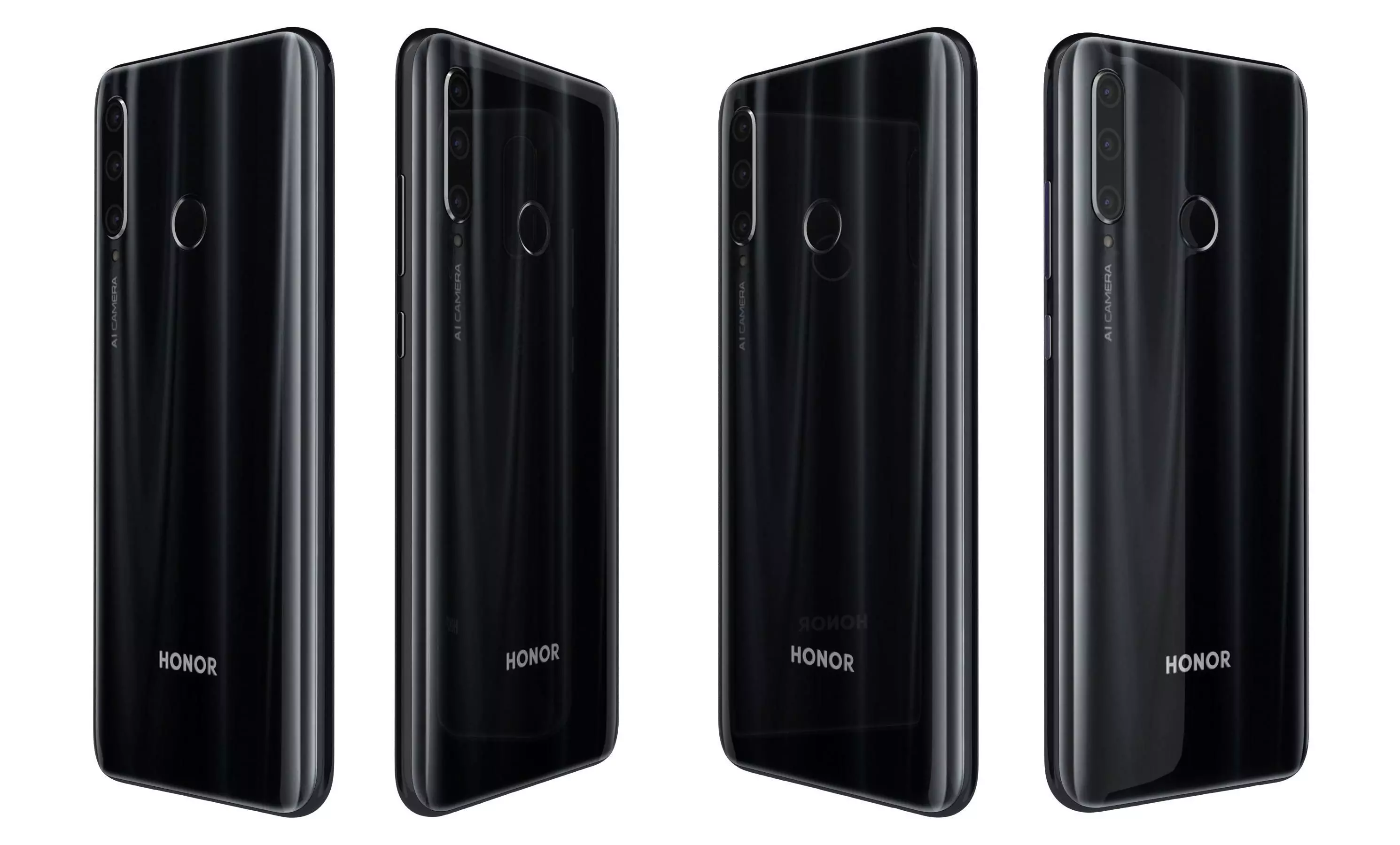 Honor 20 Lite Magic Night Black High Poly 3D model_26