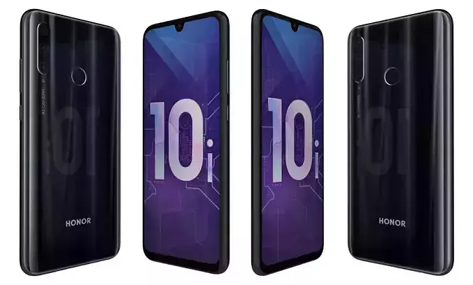 Honor 20 Lite Magic Night Black High Poly 3D model Honor 20 Lite Magic Night Black High Poly 3D model