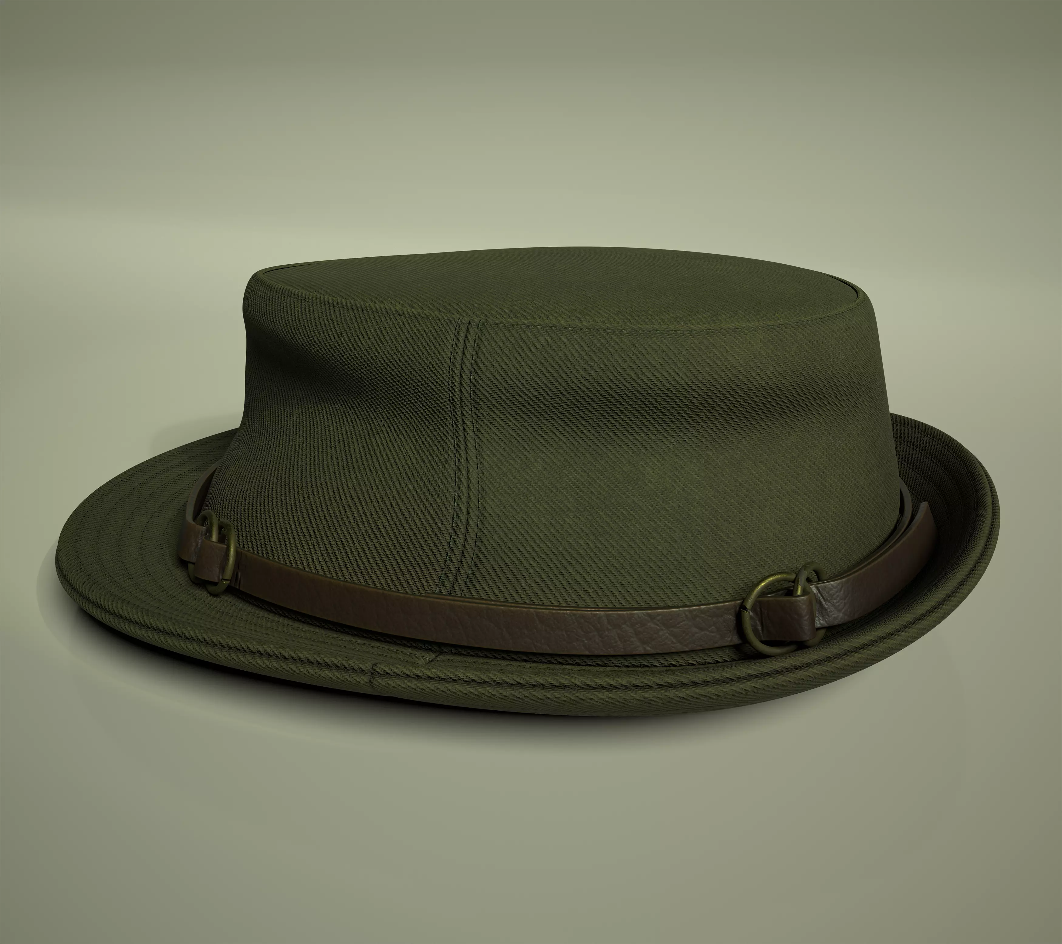 Realistic Fedora Hat 3D Model - PBR Texture - 3 LODs Low-poly 3D model_2