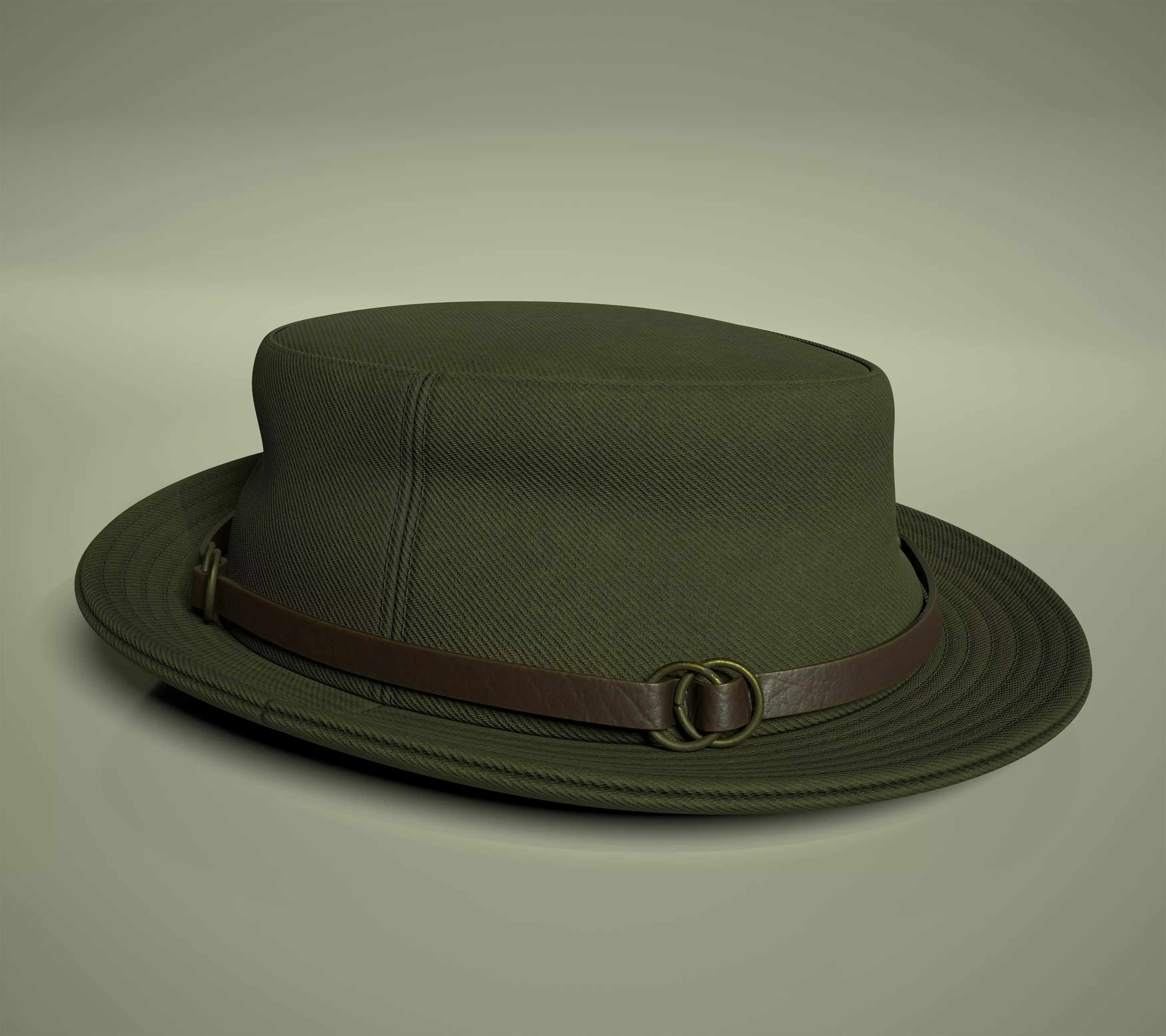 Realistic Fedora Hat 3D Model - PBR Texture - 3 LODs Low-poly 3D model_3