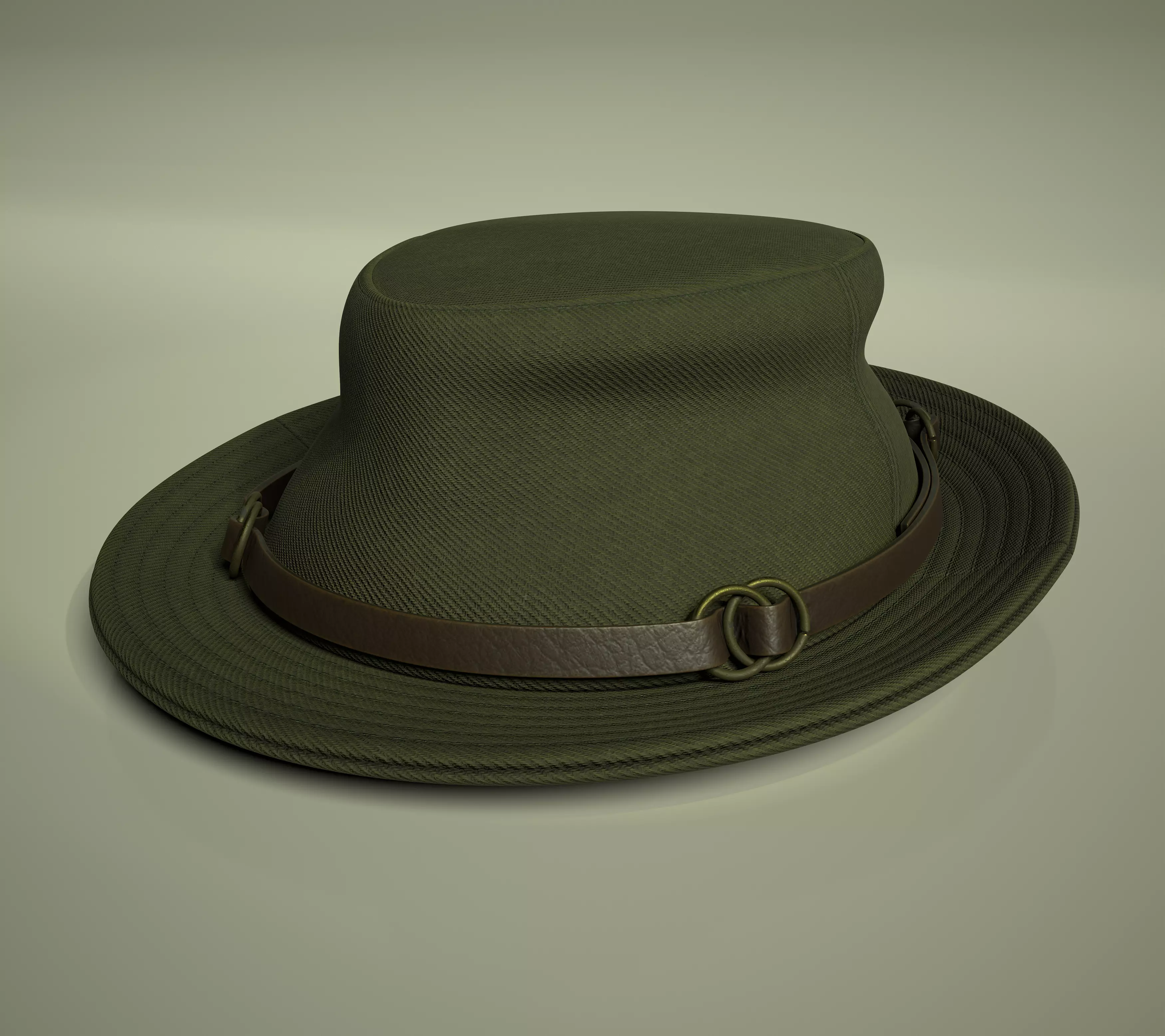 Realistic Fedora Hat 3D Model - PBR Texture - 3 LODs Low-poly 3D model_1