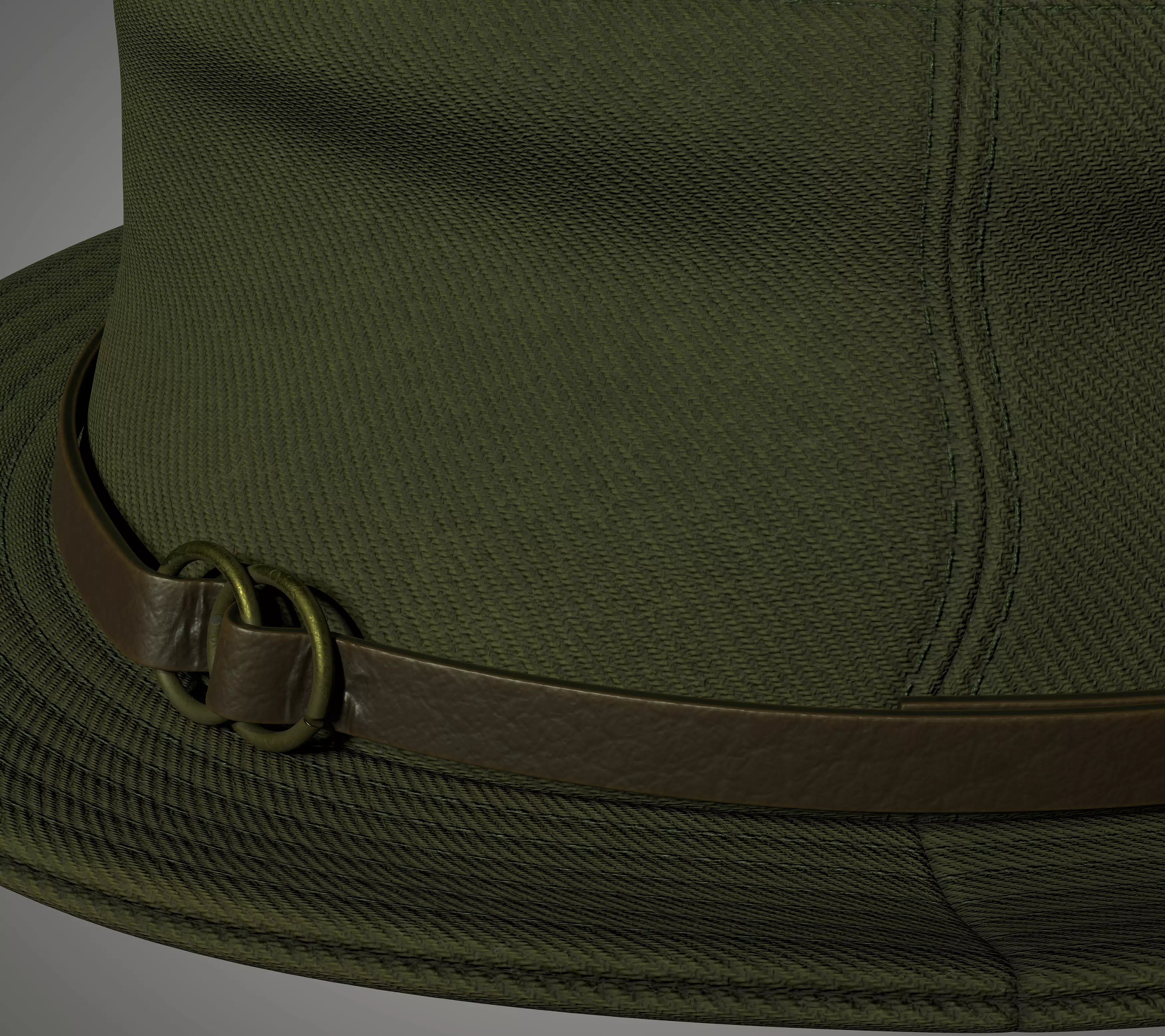 Realistic Fedora Hat 3D Model - PBR Texture - 3 LODs Low-poly 3D model_7