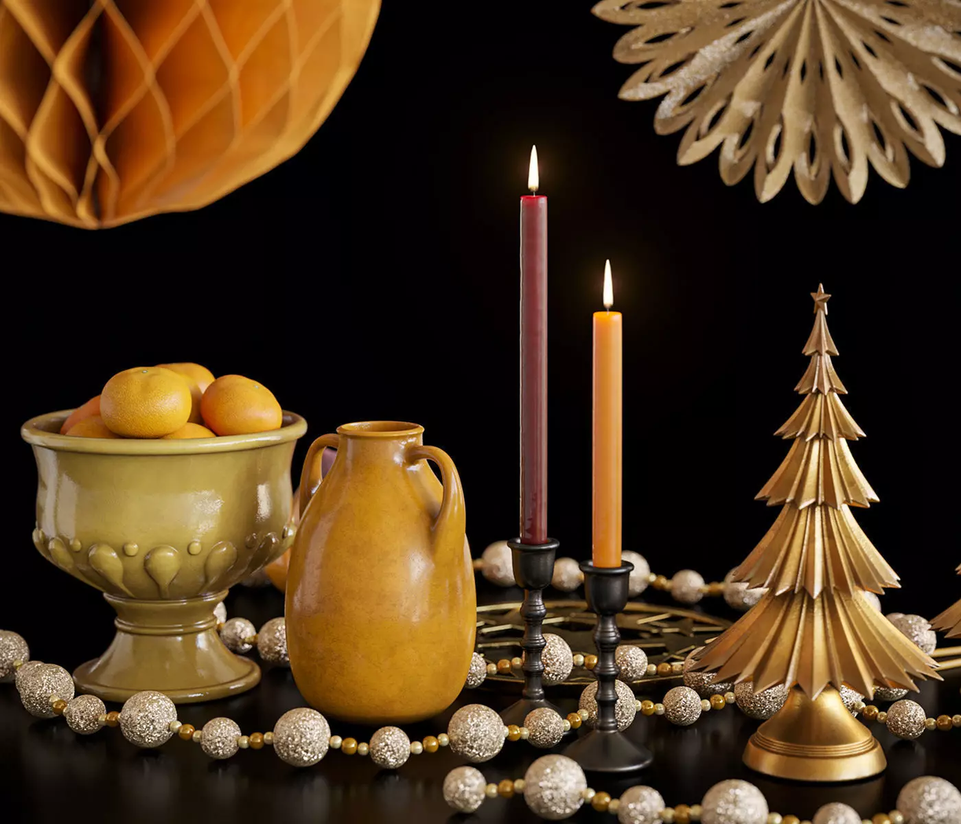 Christmas decorative set 3D model 3D model_1