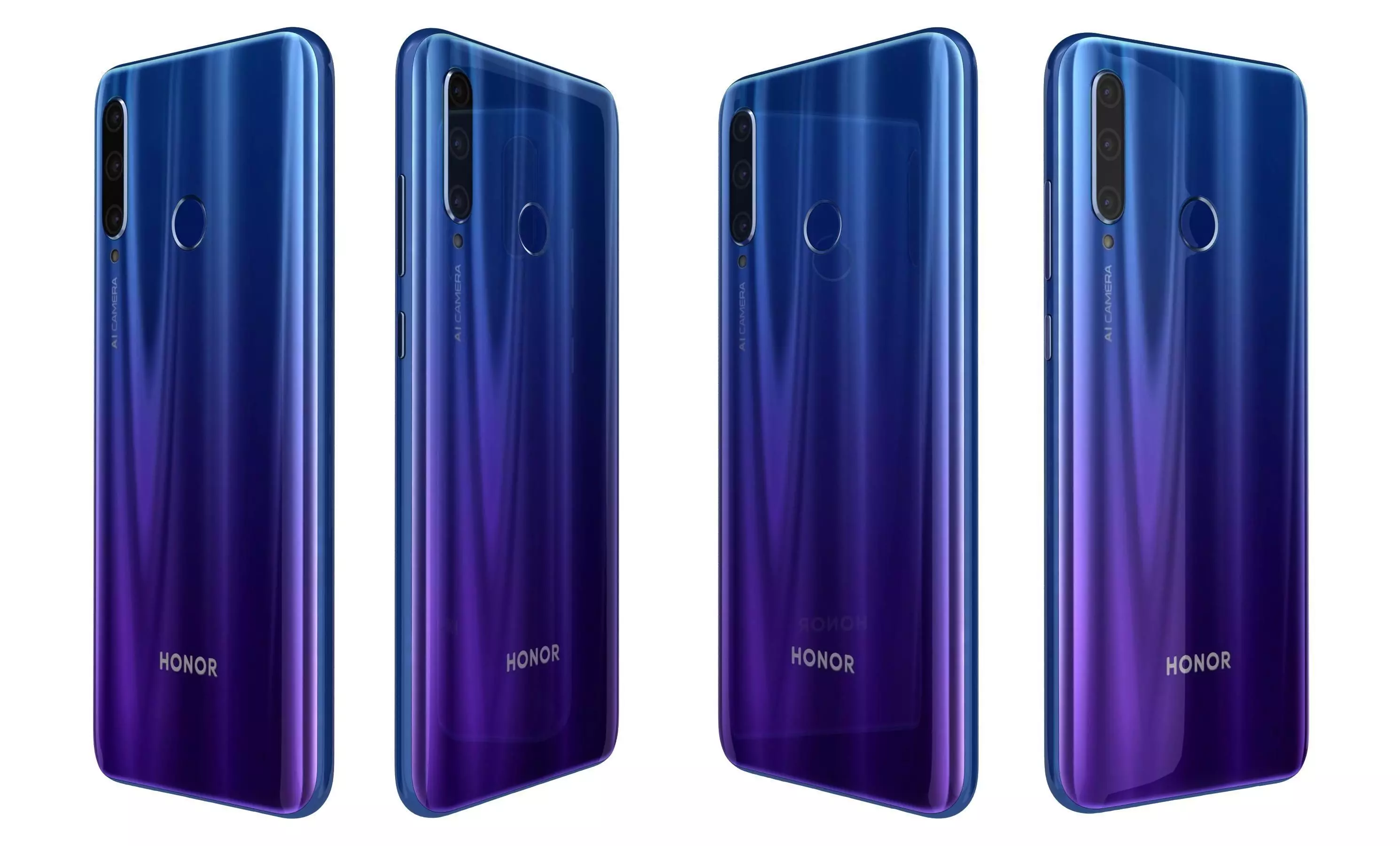 Honor 20 Lite Phantom Blue High Poly 3D model_26