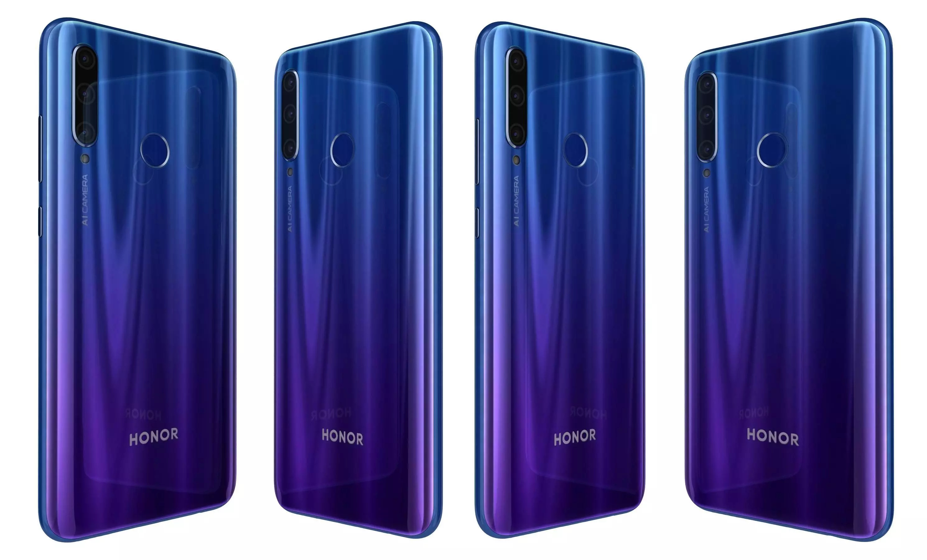 Honor 20 Lite Phantom Blue High Poly 3D model_24